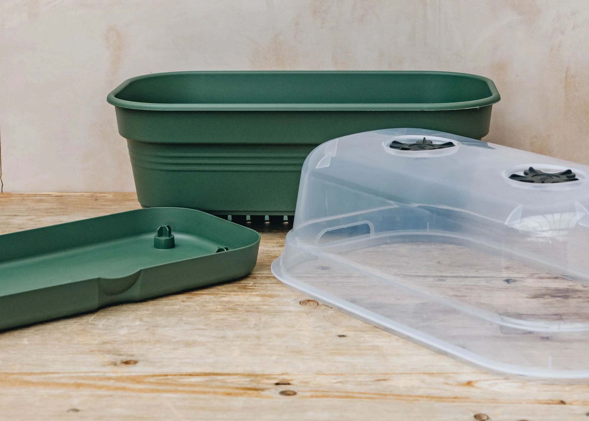 All in One Rectangular Growtray in Leaf Green, Large - Image 2
