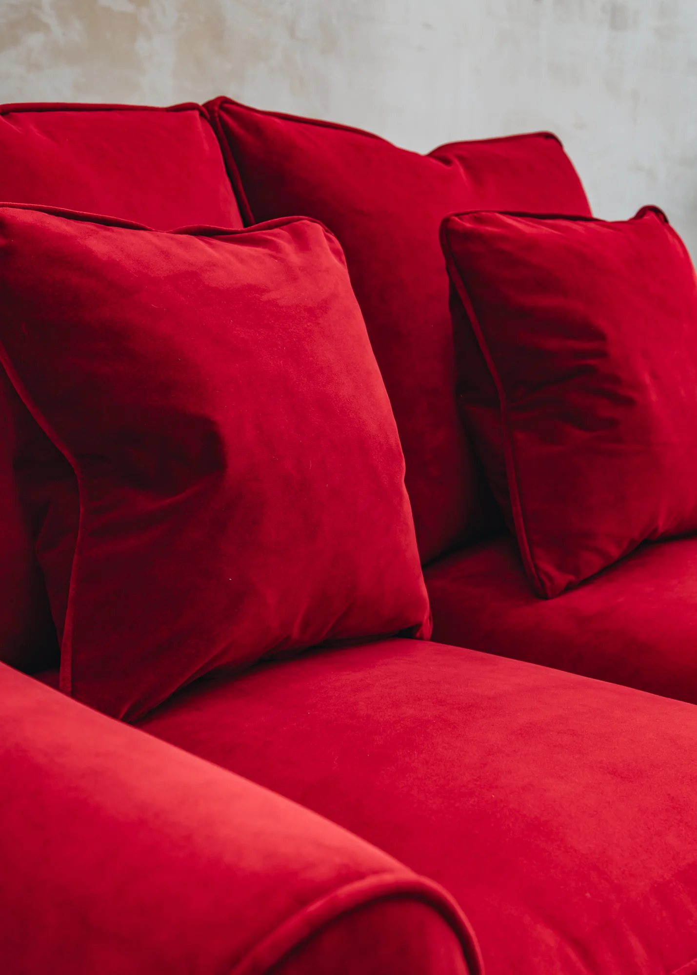 Allium Sofa in Linwood Omega Crimson - Image 4