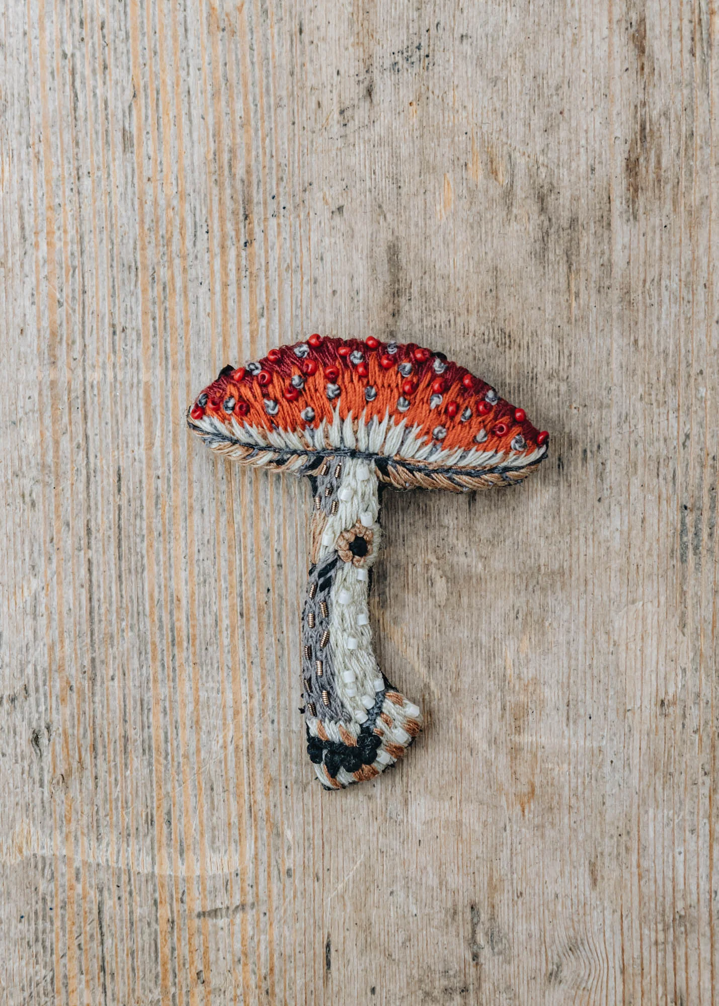 Amantita Mushroom Brooch