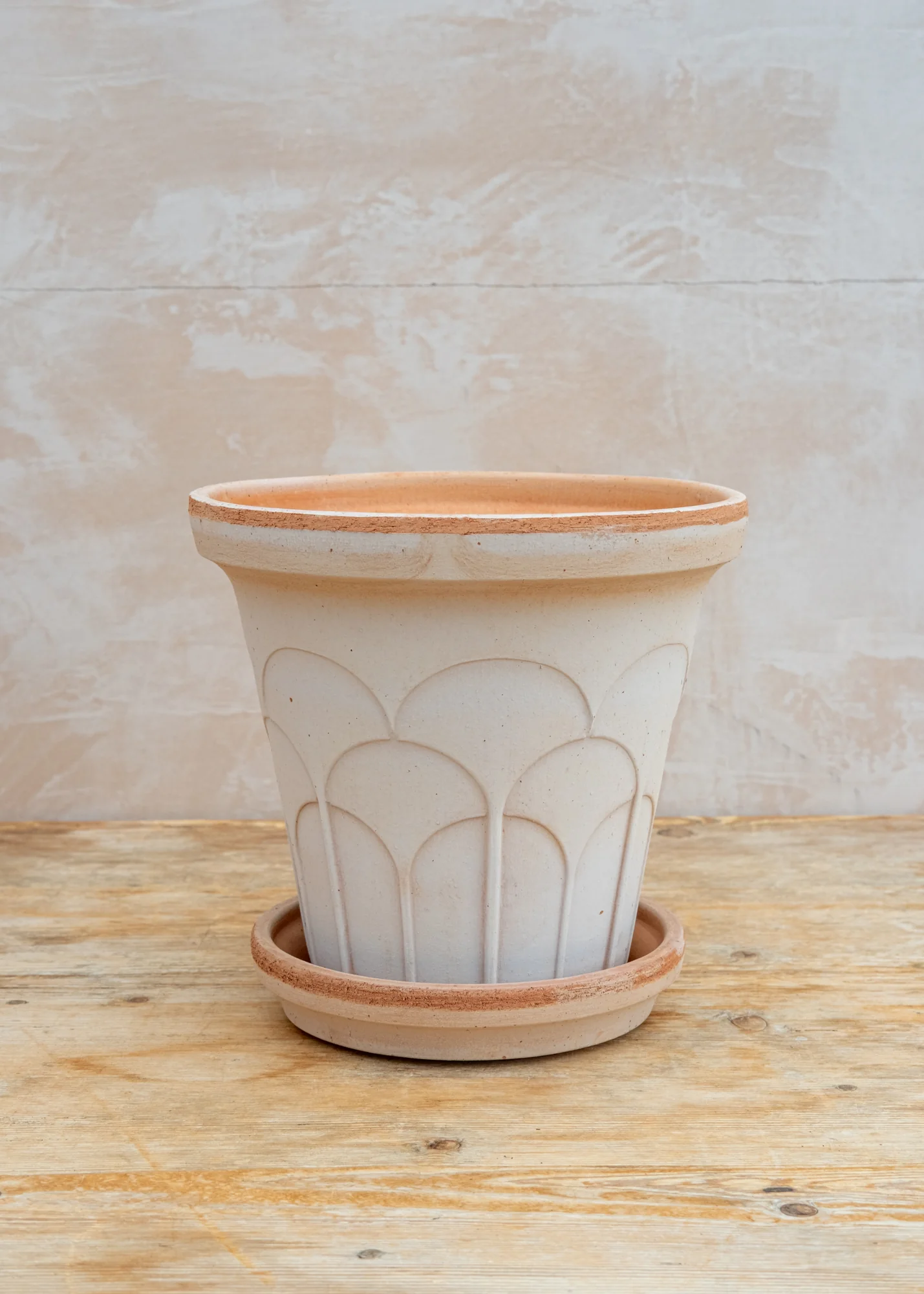 Fleur Rosa Pot and Saucer Set, 21cm