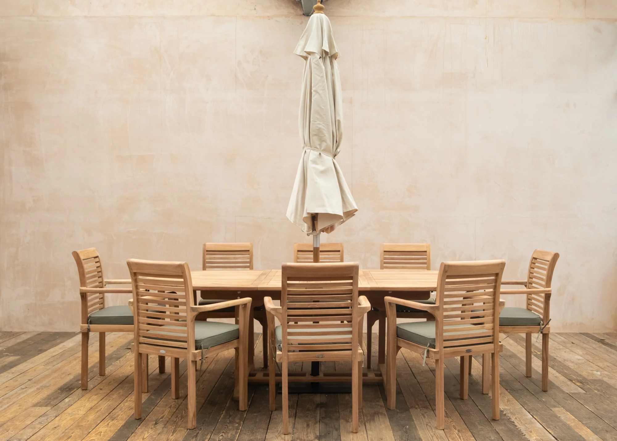 *Pre-Order Only* Richmond Teak Eight Seater Extendable Elliptical Dining Set - Image 8