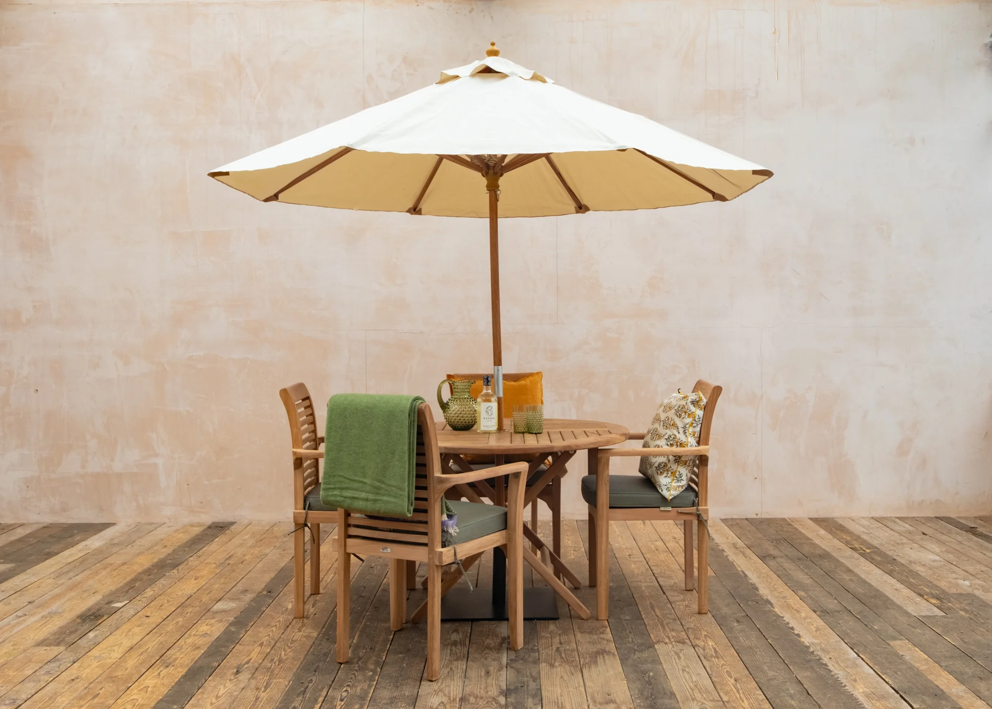 *Pre-Order Only* Richmond Teak Four Seater Round Dining Set