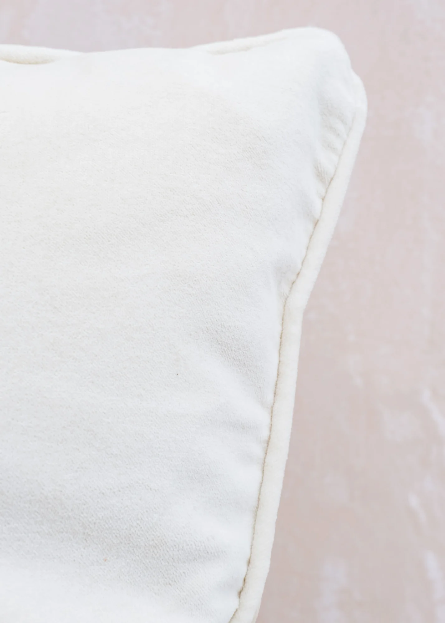 Long Velvet Cushion in Vanilla - Image 2