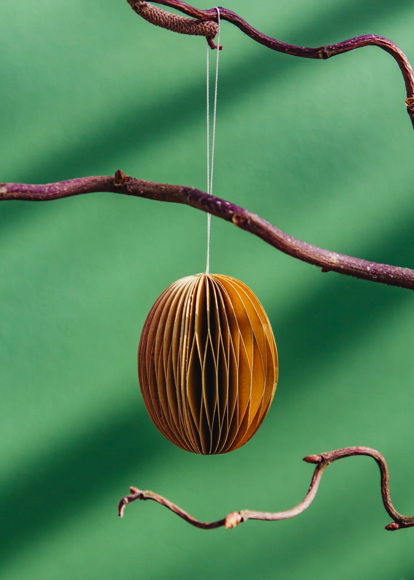 Swirl Honey Paper Egg Decorations, set of six - Image 2