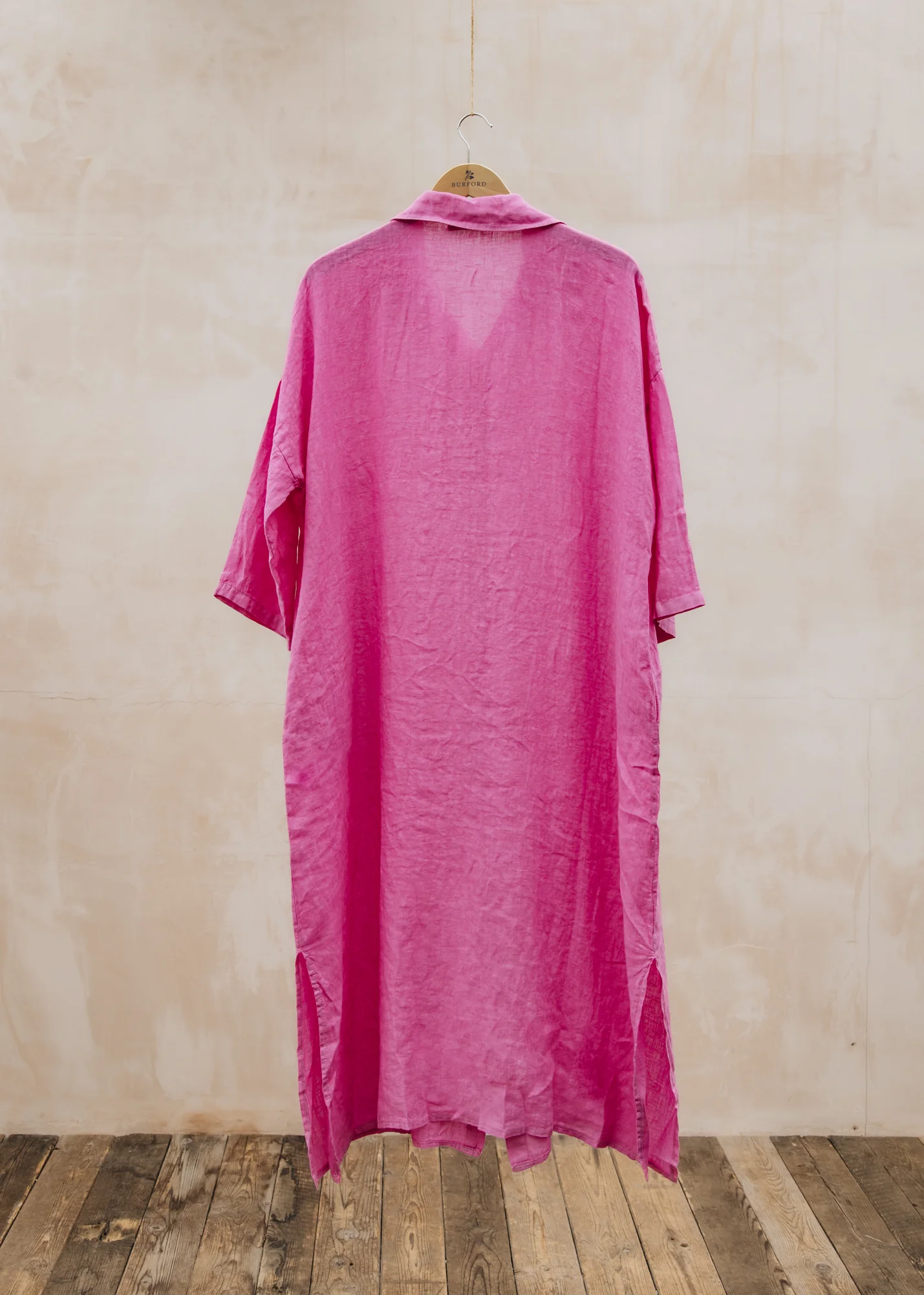Finty Oversized Long Shirt Dress in Pink - Image 2