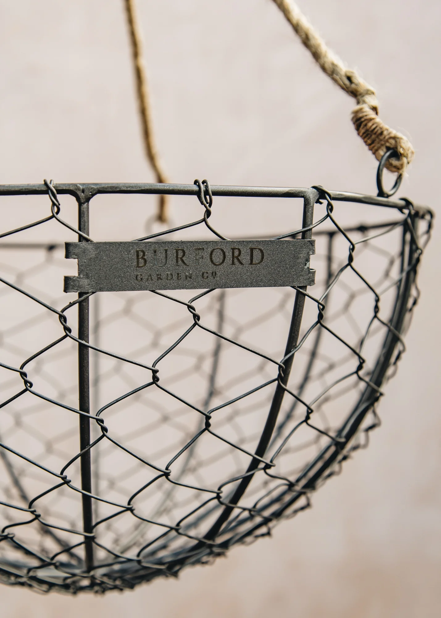 Hanging Basket with Rope Handle, 45cm - Image 2