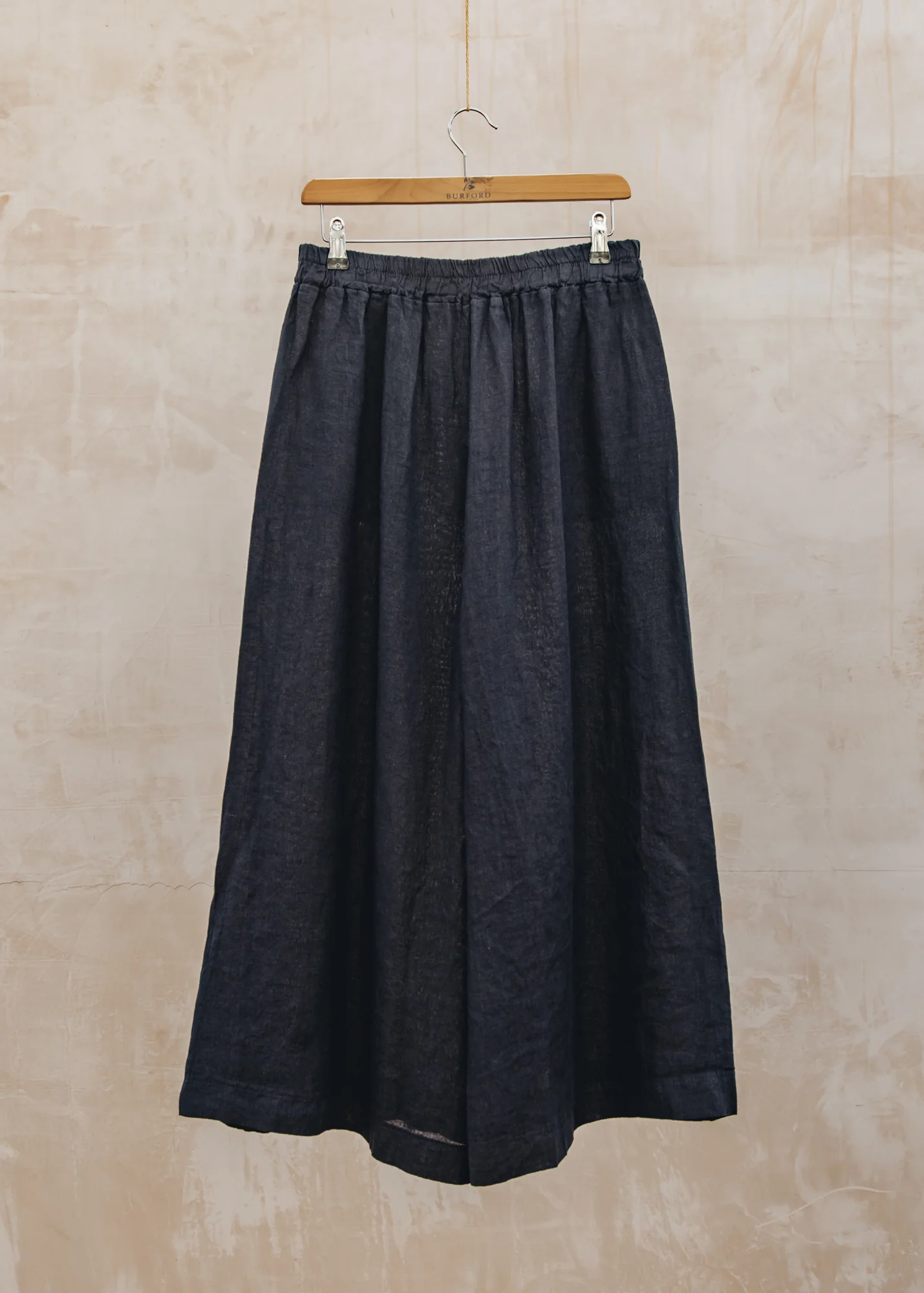 Kira Culottes in Dark Navy Linen - Image 2