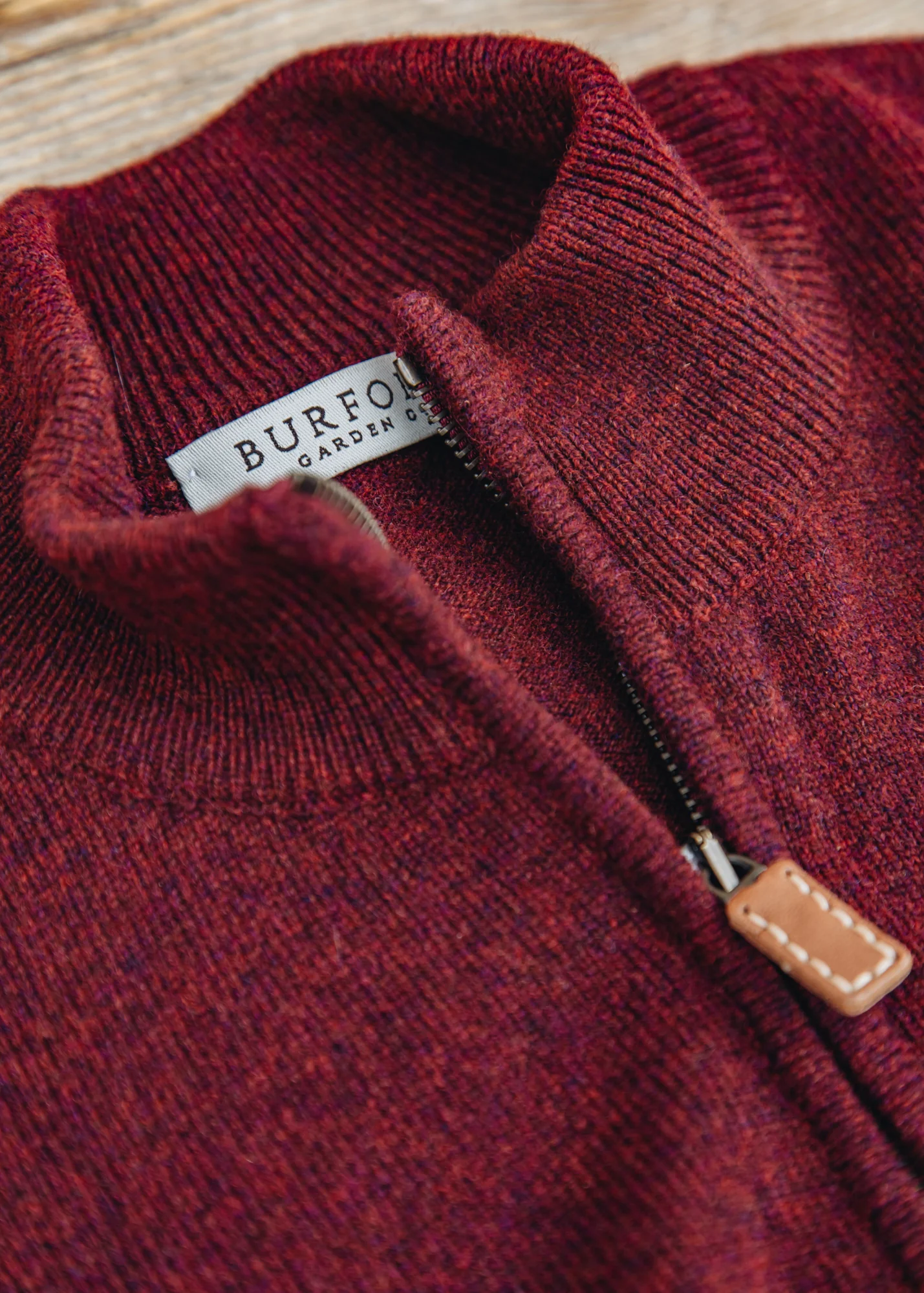 Quarter Zip Pullover in Red Velvet - Image 3