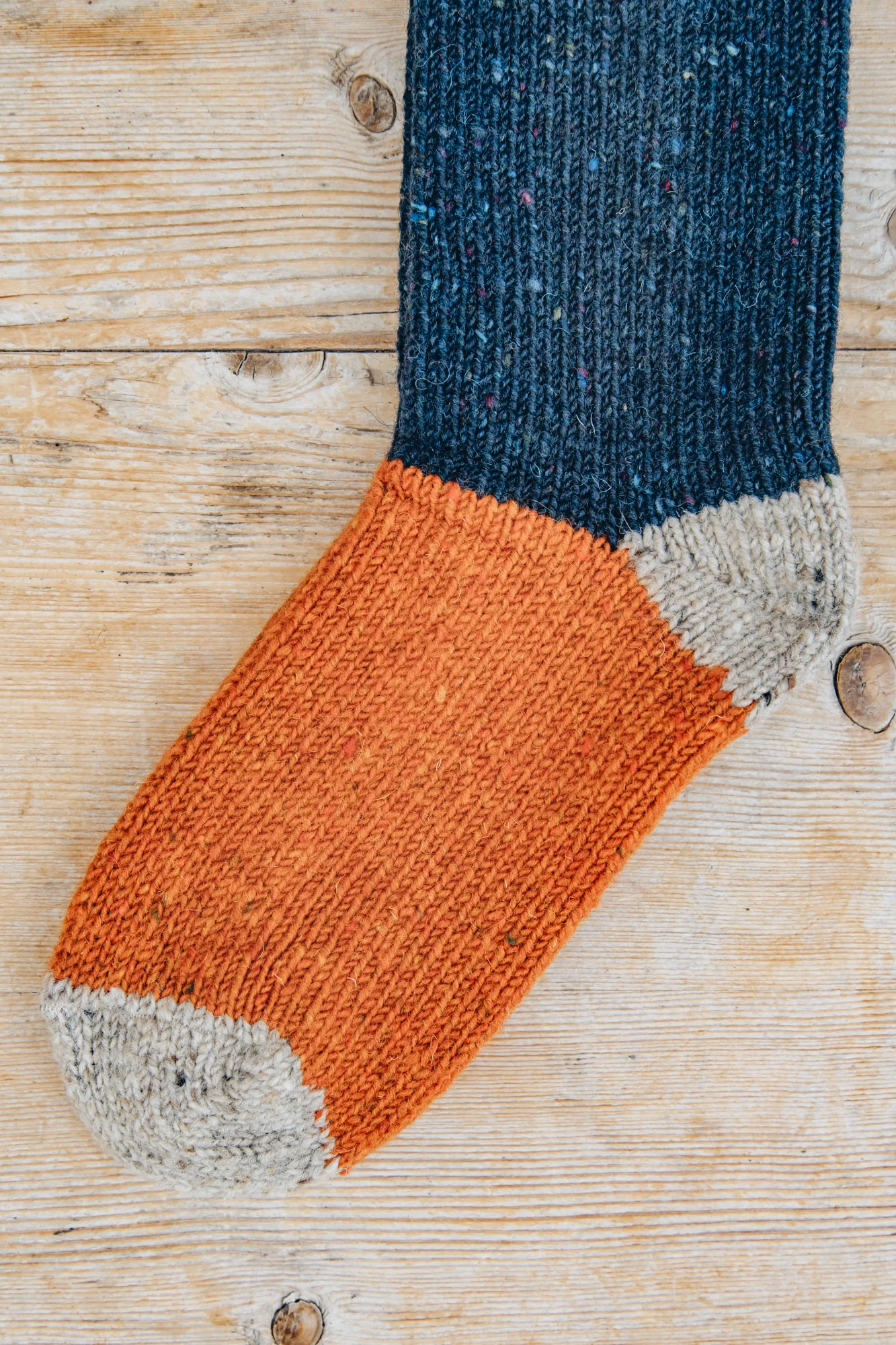 Tricolour Socks with Navy Top - Image 2
