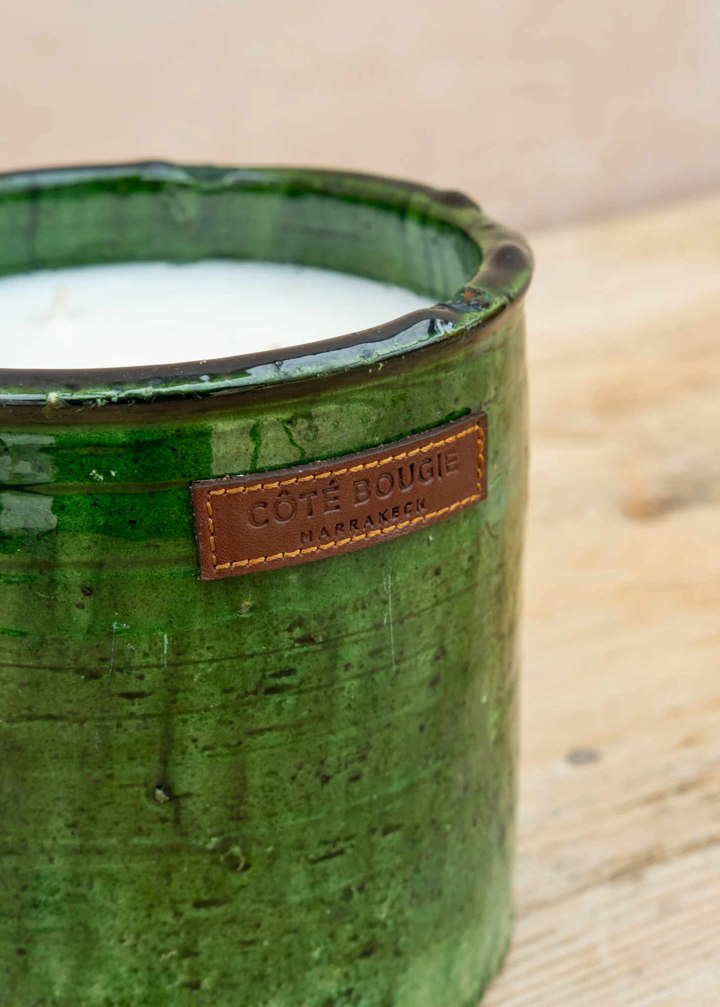 Mint and Tea Large Green Tamegroute Candle - Image 2