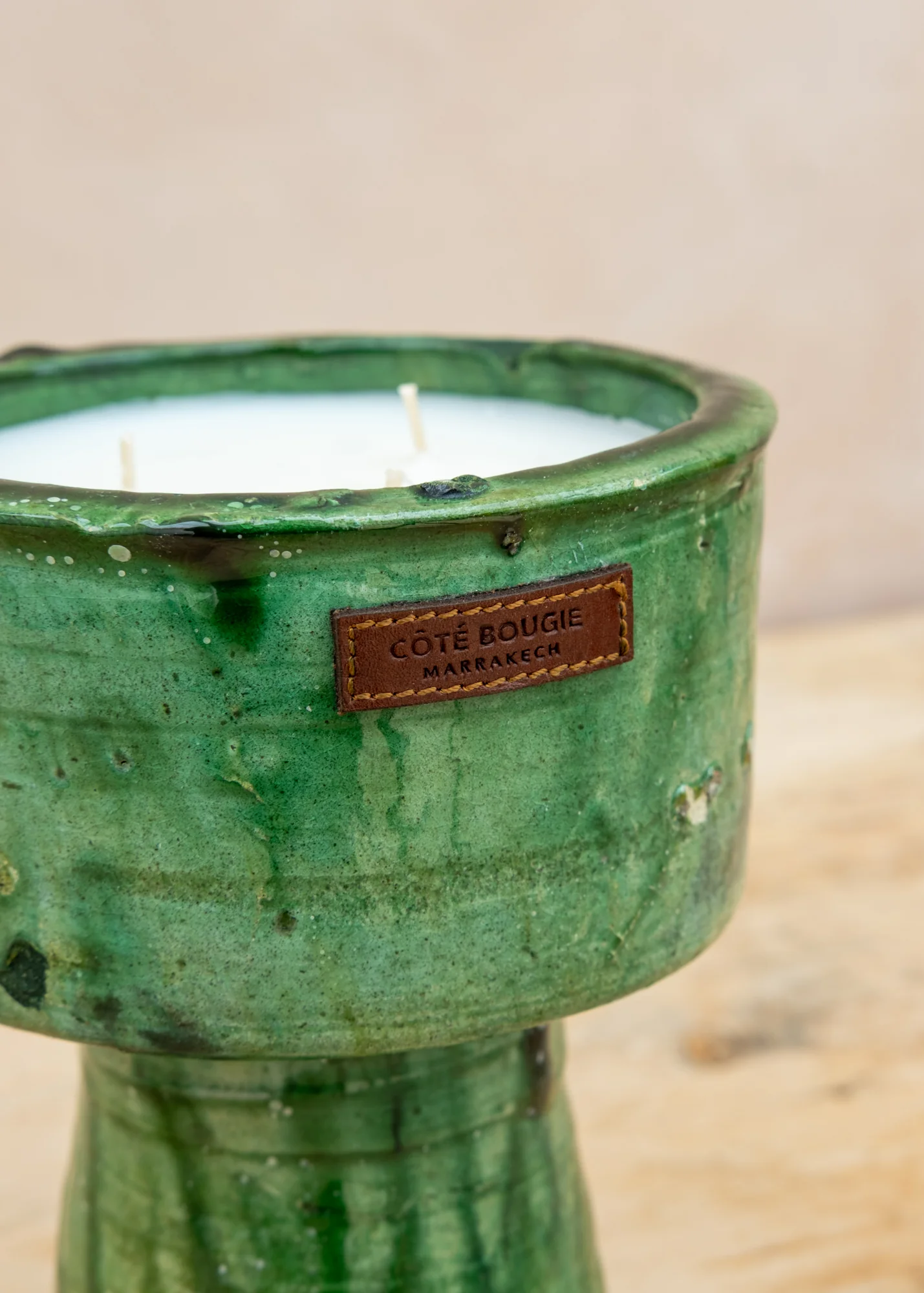 Mint and Tea Tamegroute Green Cup Candle - Image 2