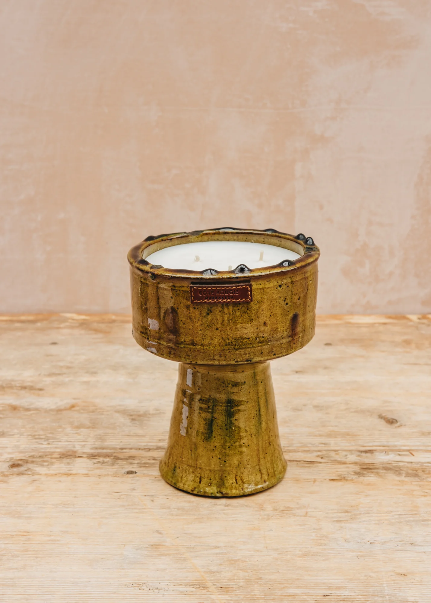 Yellow Tamegroute Cup Candle in Orange Blossom