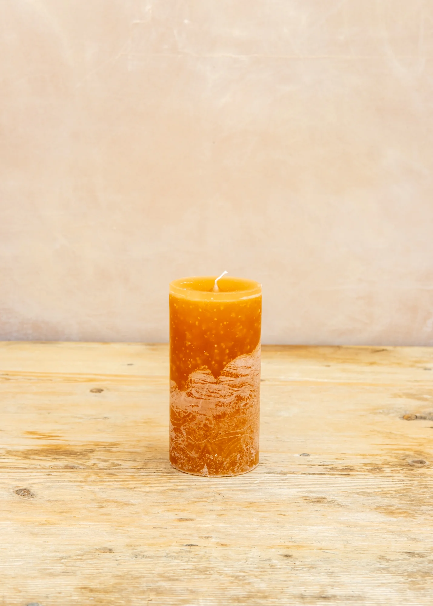 Cylinder Pillar Candle in Camel, 7x15cm