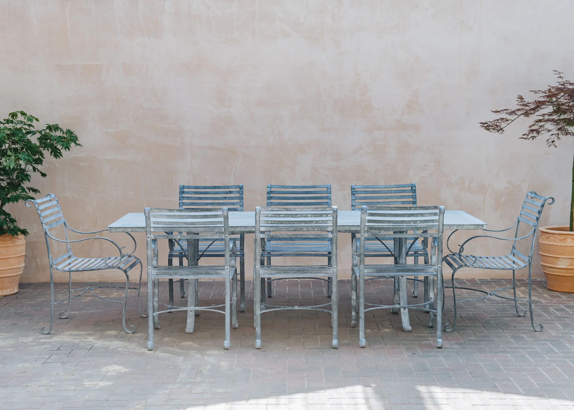 Eight Seater Rectangular Garden Dining Chair Set - Image 2