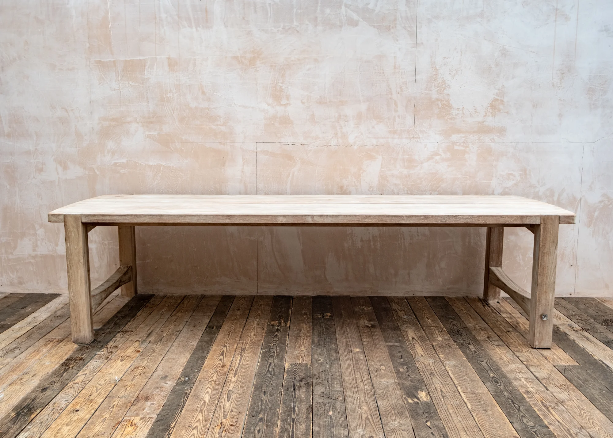 Jacoba Large Teak Table in Natural Grey