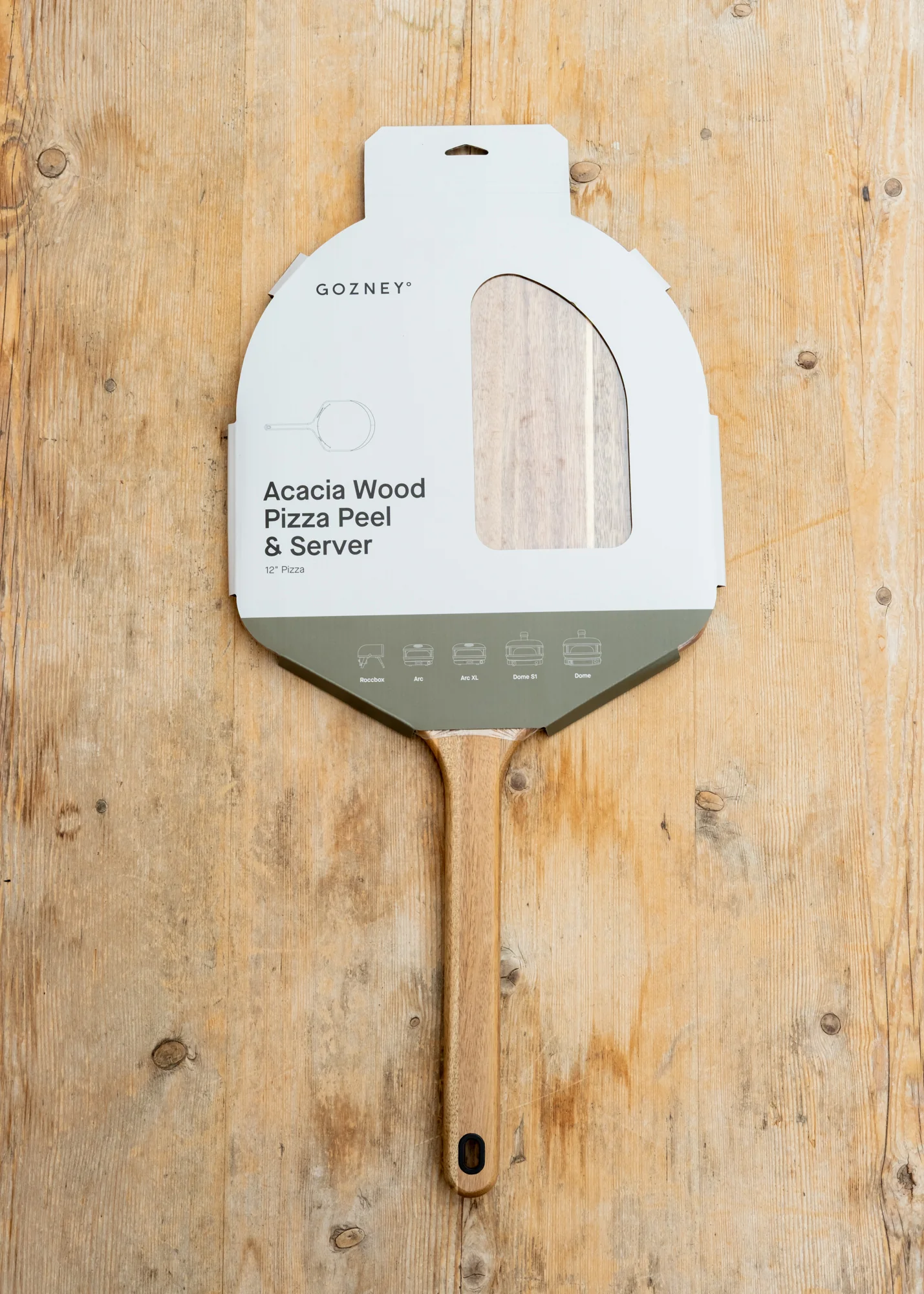 Acacia Wood Pizza Peel and Server, 12"