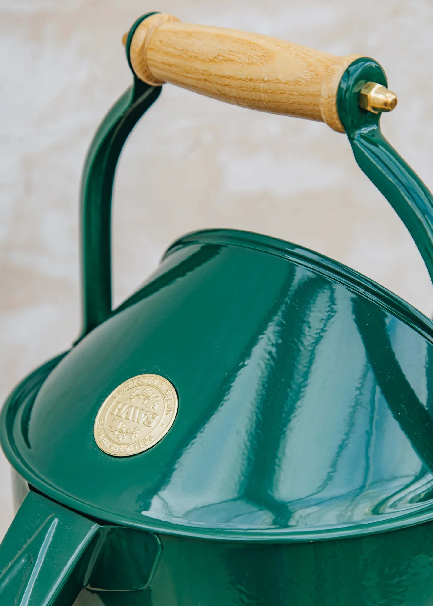 Hockley Heritage Hand Dipped Galvanised Green Watering Can, 2 Gallon - Image 2