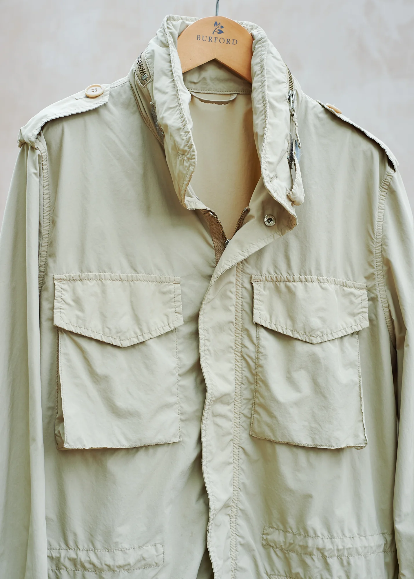 Aspesi Lightweight Beige Military Jacket - S - Image 3