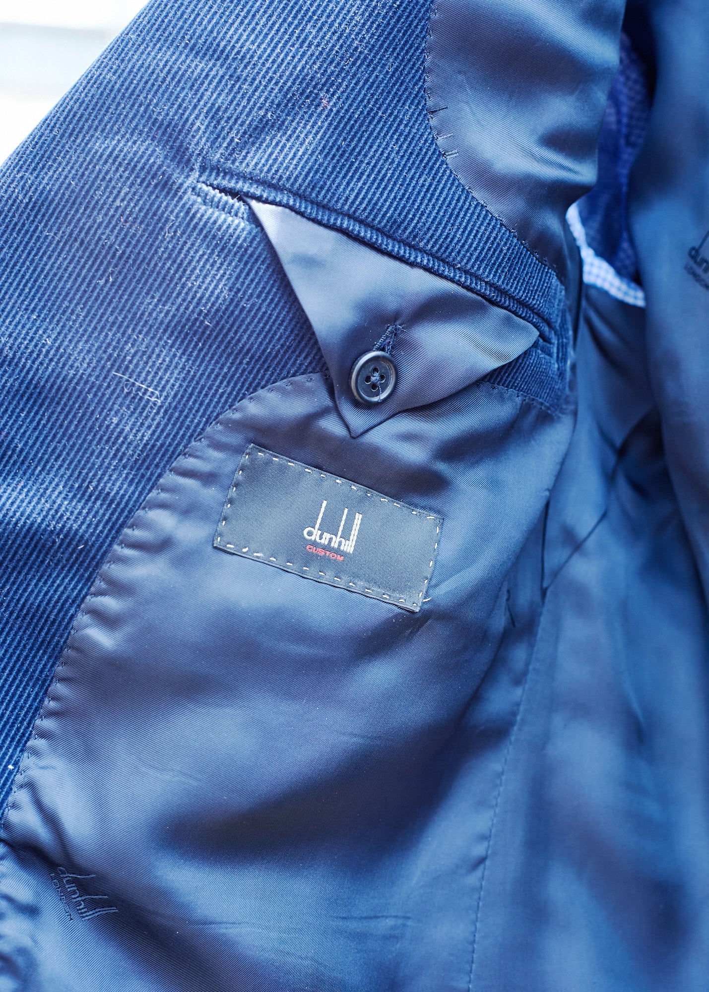 Dunhill Fine Cotton Corduroy Navy Blazer - M - Image 4