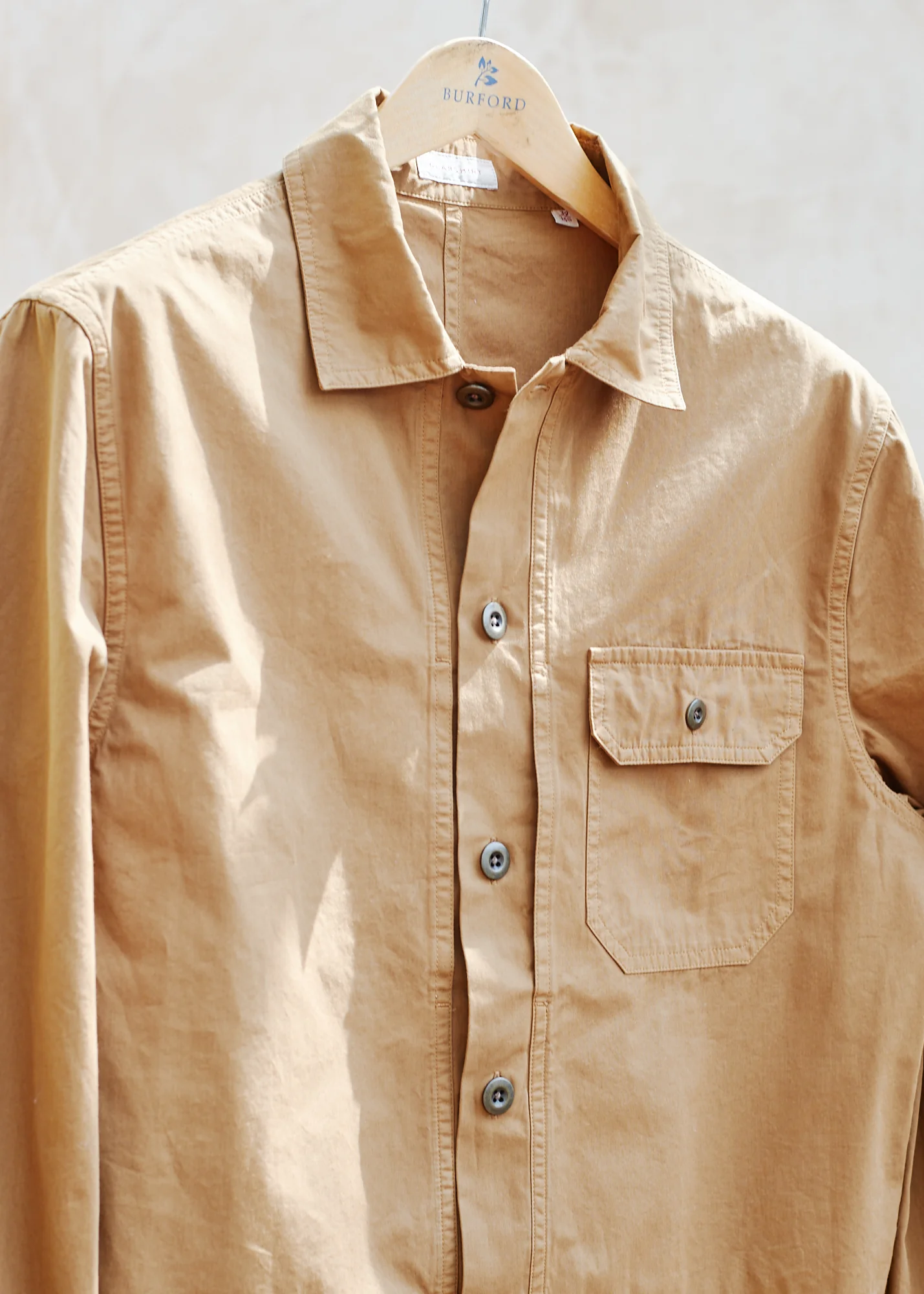 Glanshirt Khaki Pure Cotton Lightweight Overshirt - L - Image 4