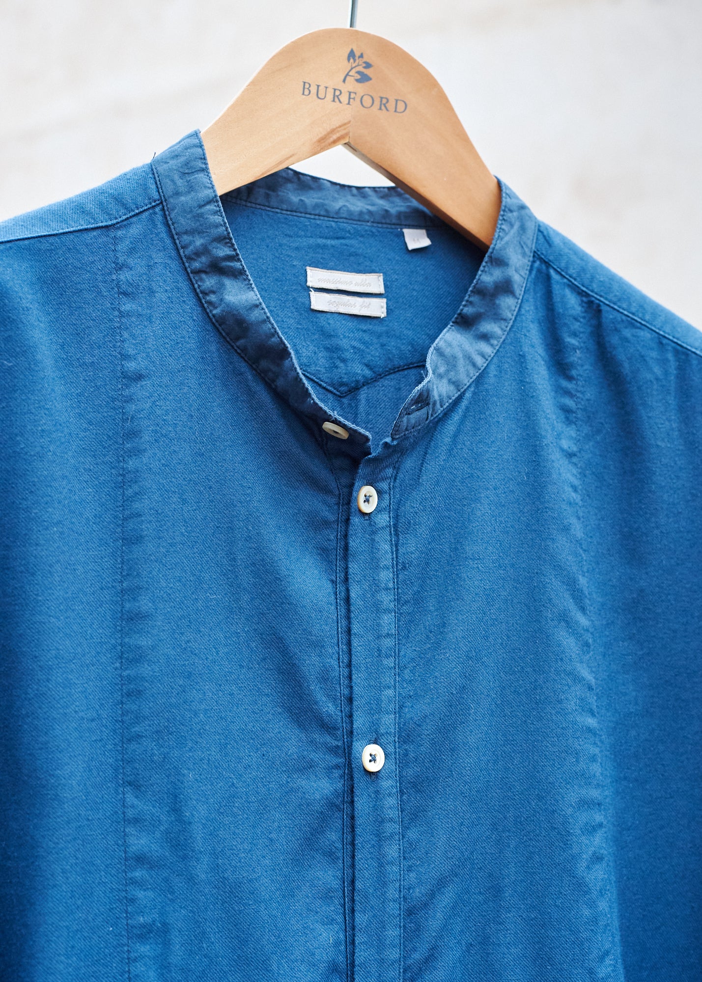 Massimo Alba Brushed Collarless Pullover Shirt - M/L - Image 3