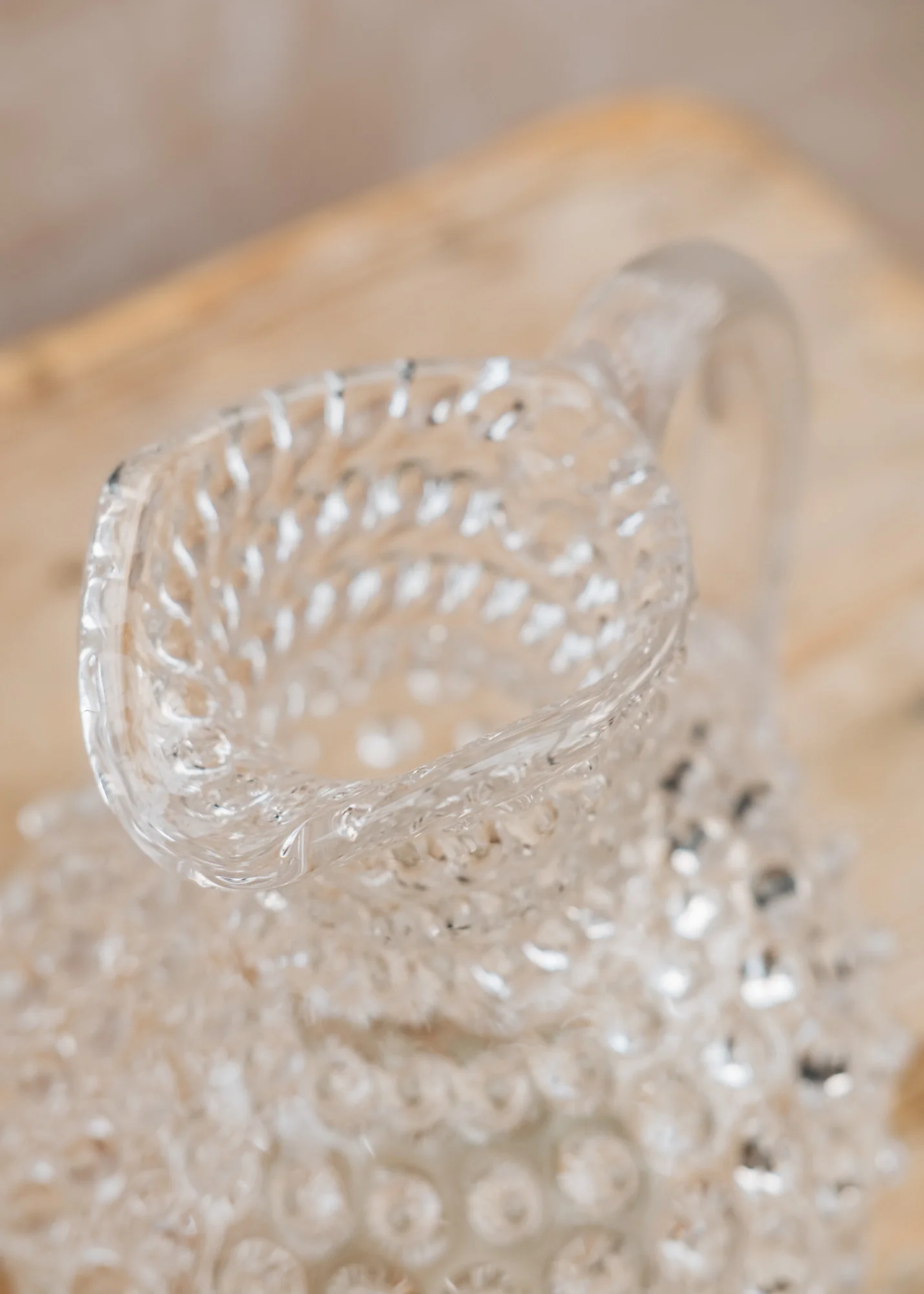 Large Hobnail Jug in Clear - Image 2