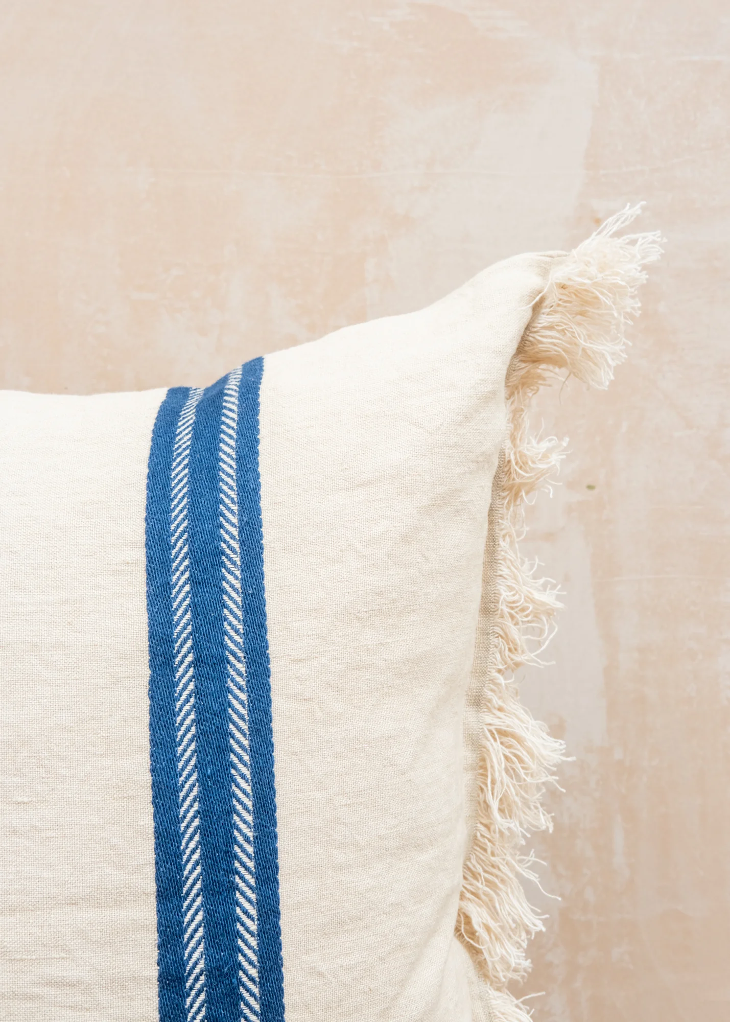 The Indigo Stripe Cushion, 63x63cm - Image 2