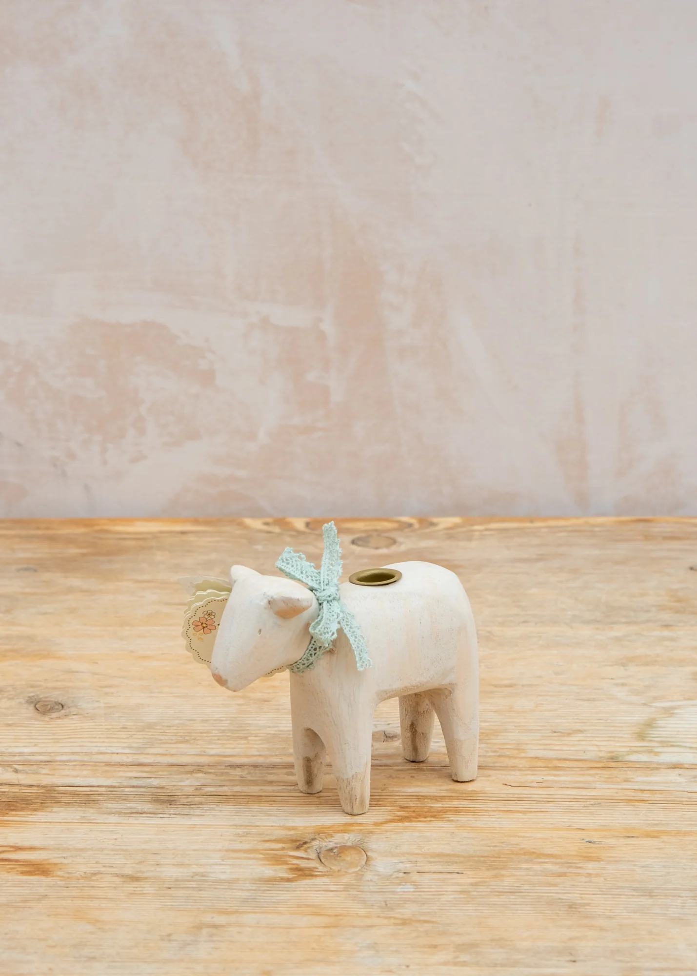 Lamb Candleholder in Mint