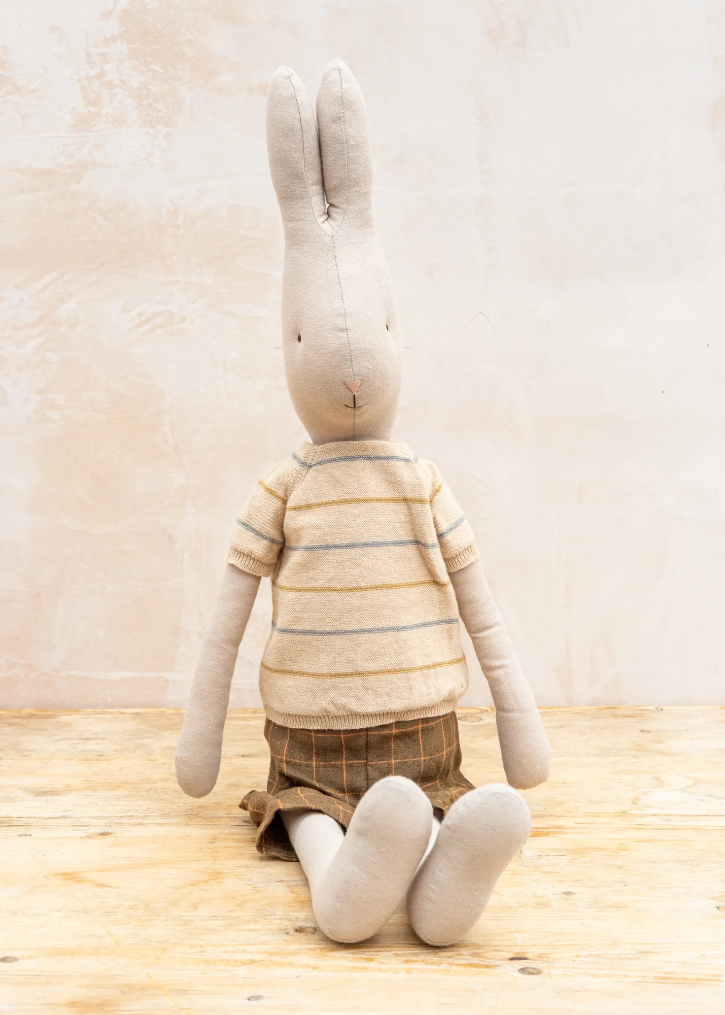 Rabbit in Pants and Knitted Sweater, Size 5
