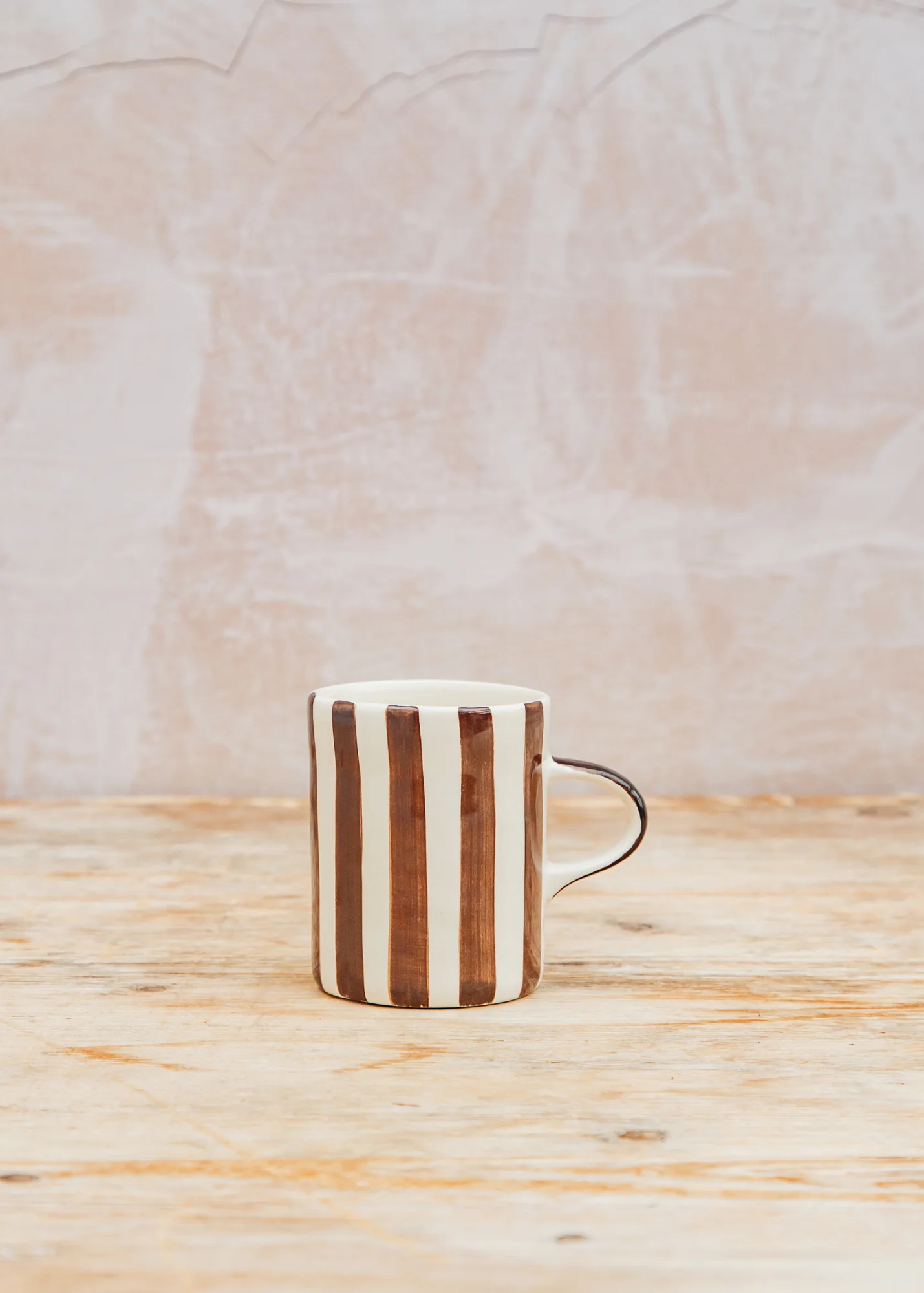 Candy Stripe Demi Mug in Chocolate