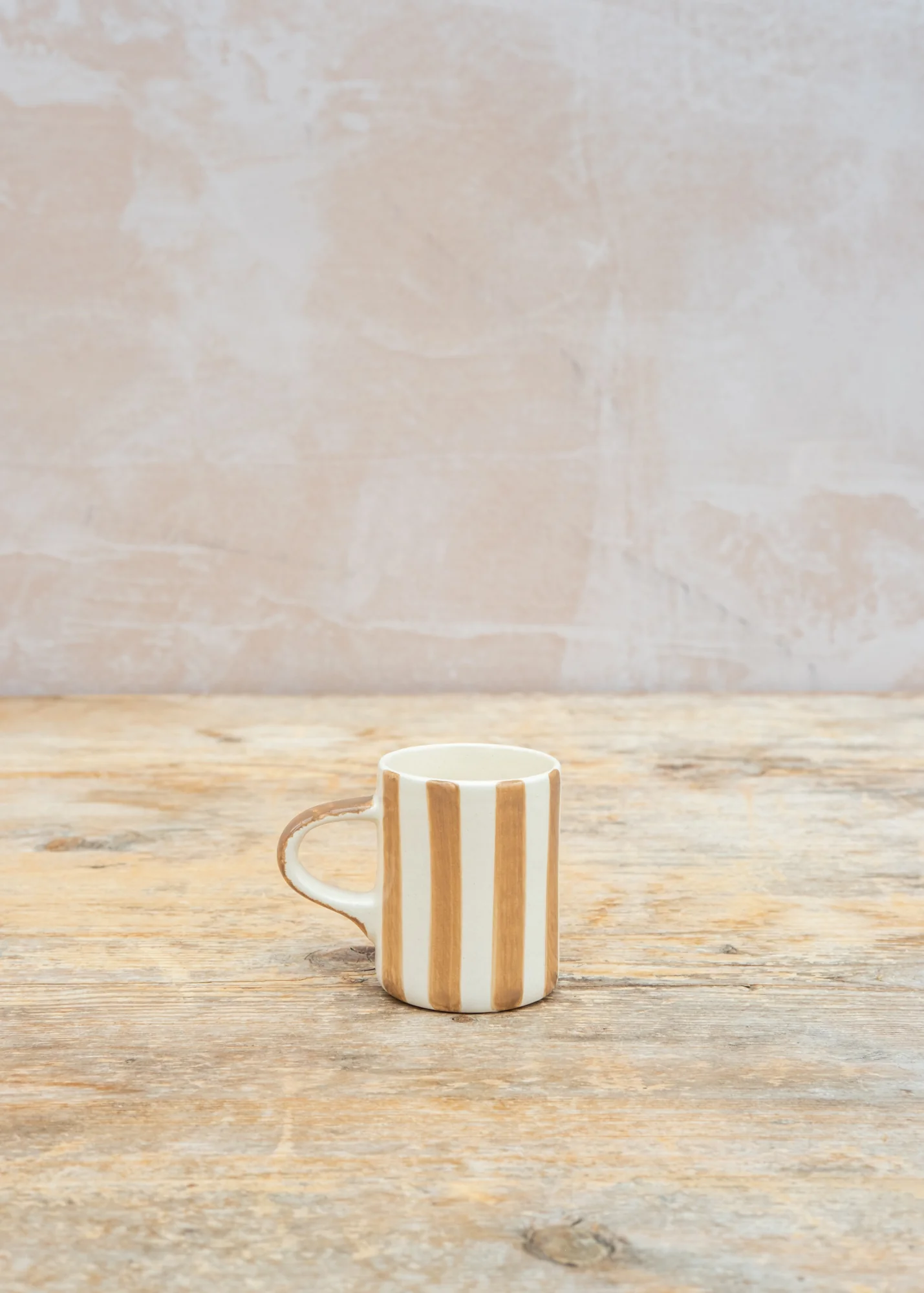 Candy Stripe Espresso Mug in Latte