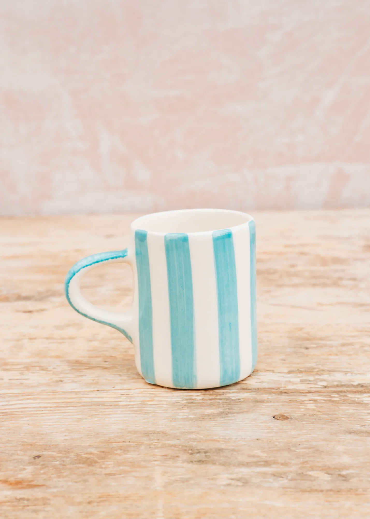 Candy Stripe Espresso Mug in Turquoise