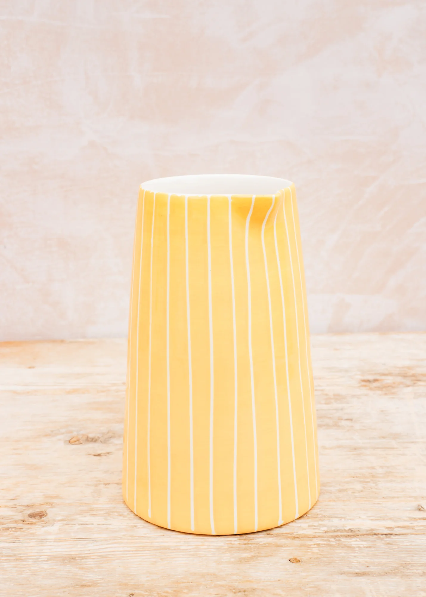 Sgrafitto Pitcher in Turmeric