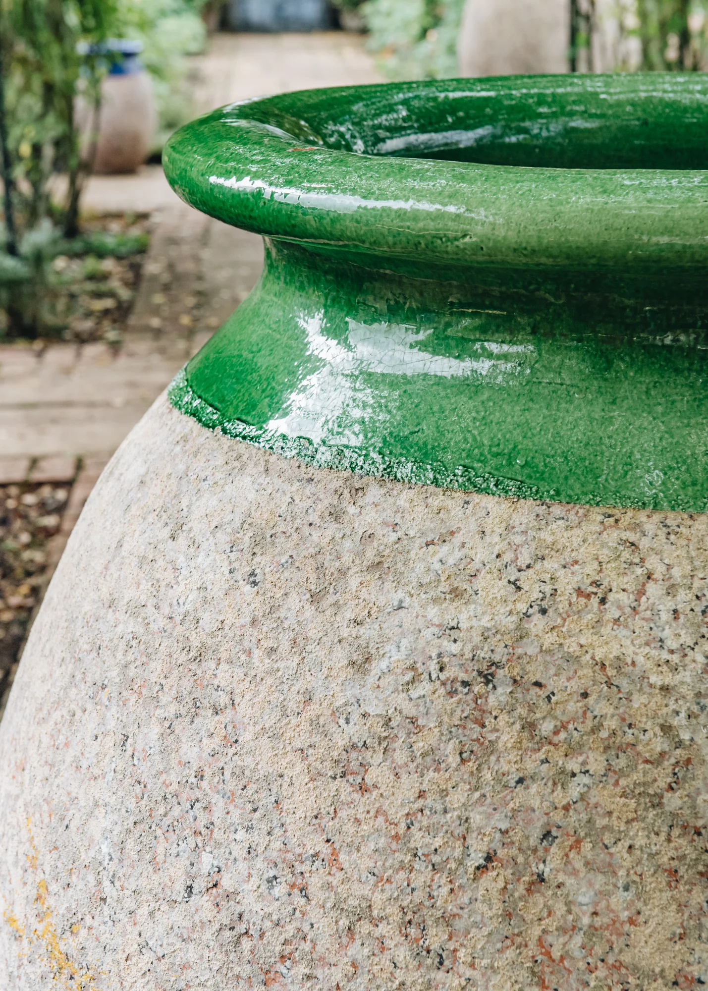 Olive Pot with Green Neck, 130cm - Image 2