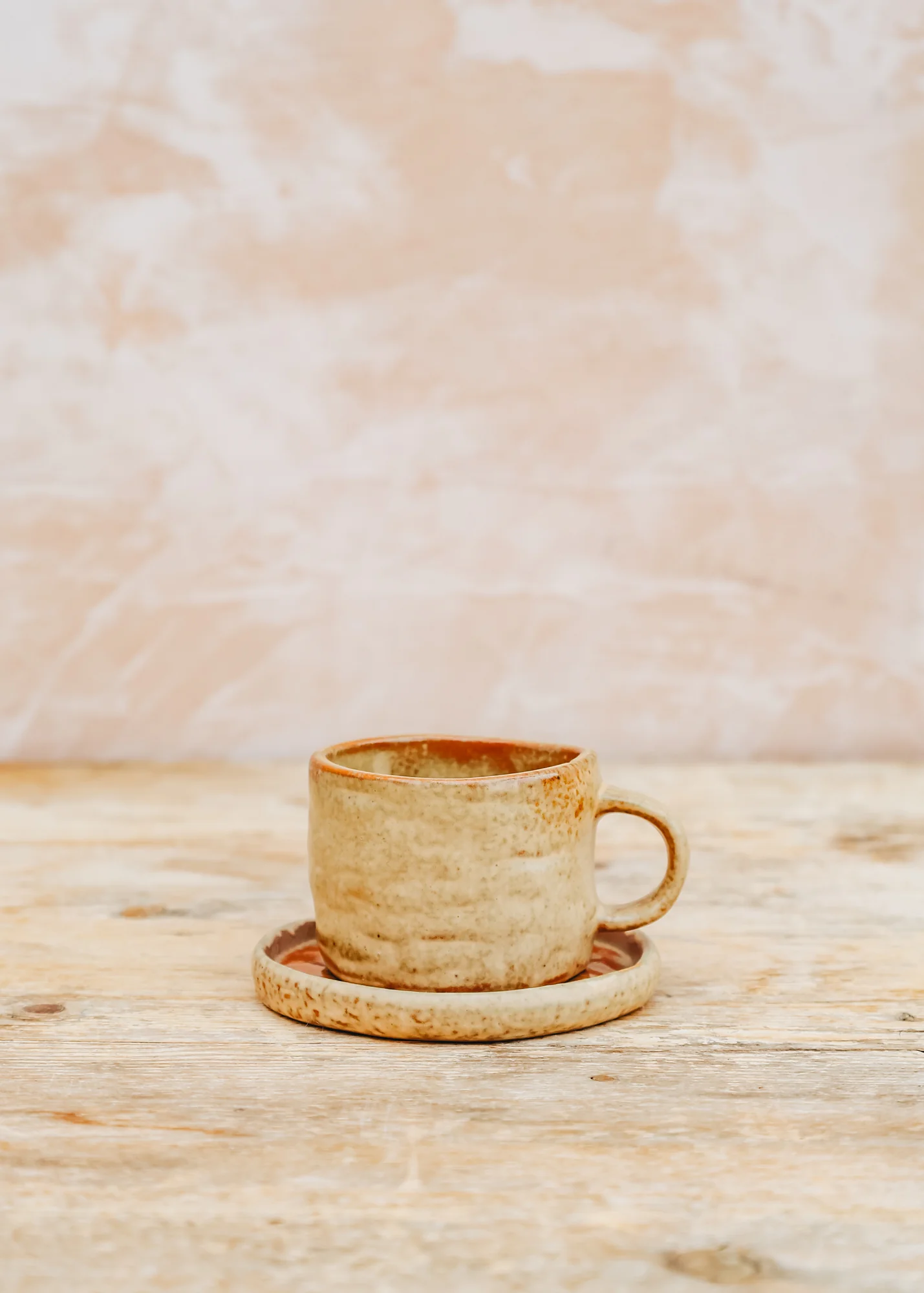 Brandie Cup and Saucer in Beige