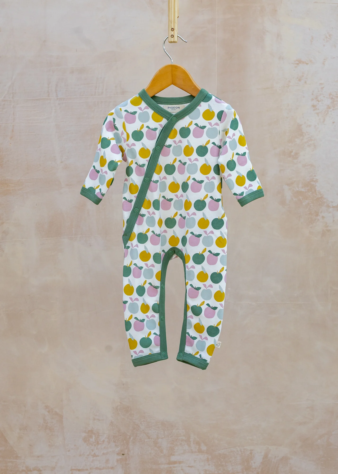 Babies' Kimono Romper in Apples