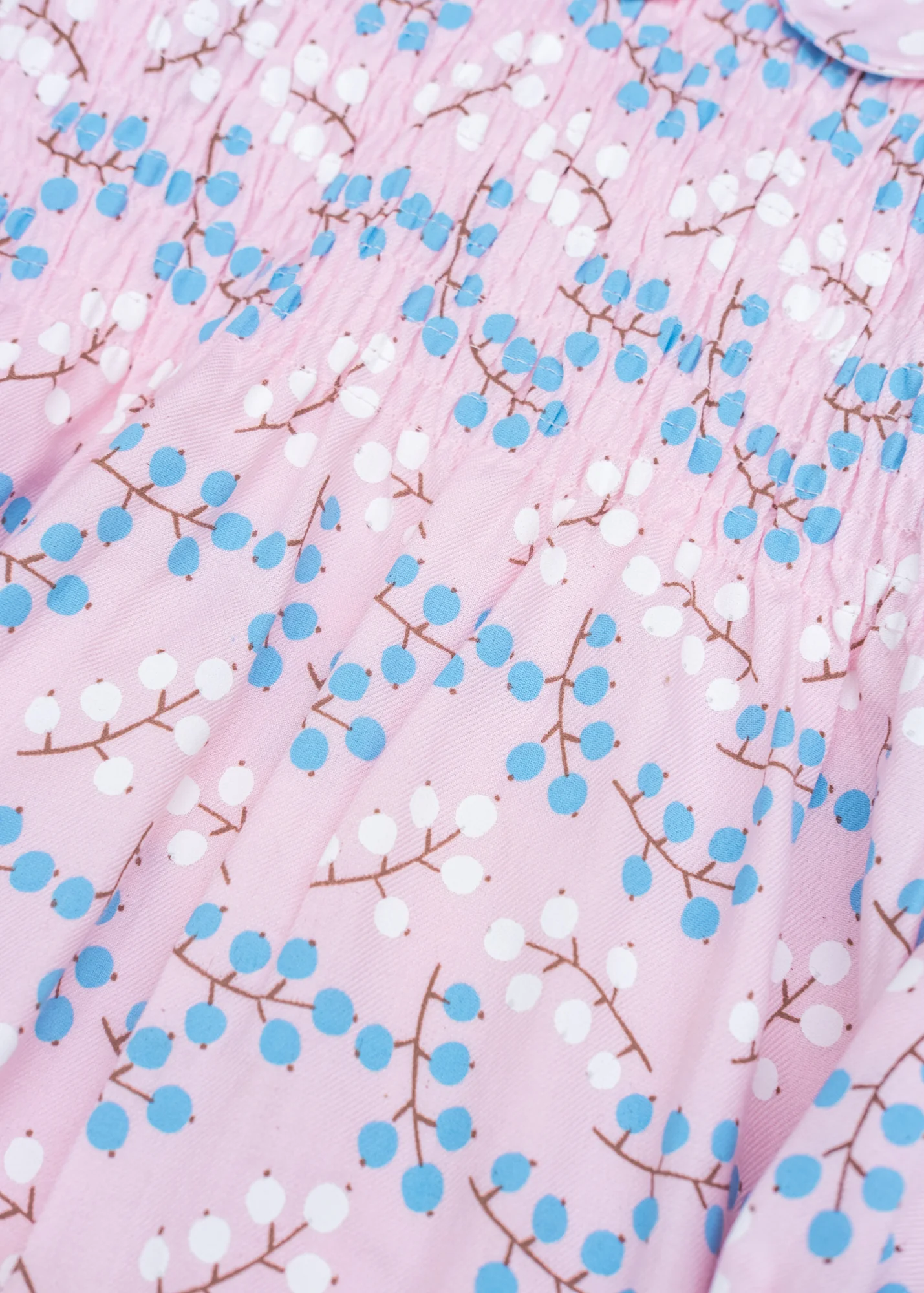 Children's Smock Dress with Peter Pan Collar in Winter Berry - Image 3