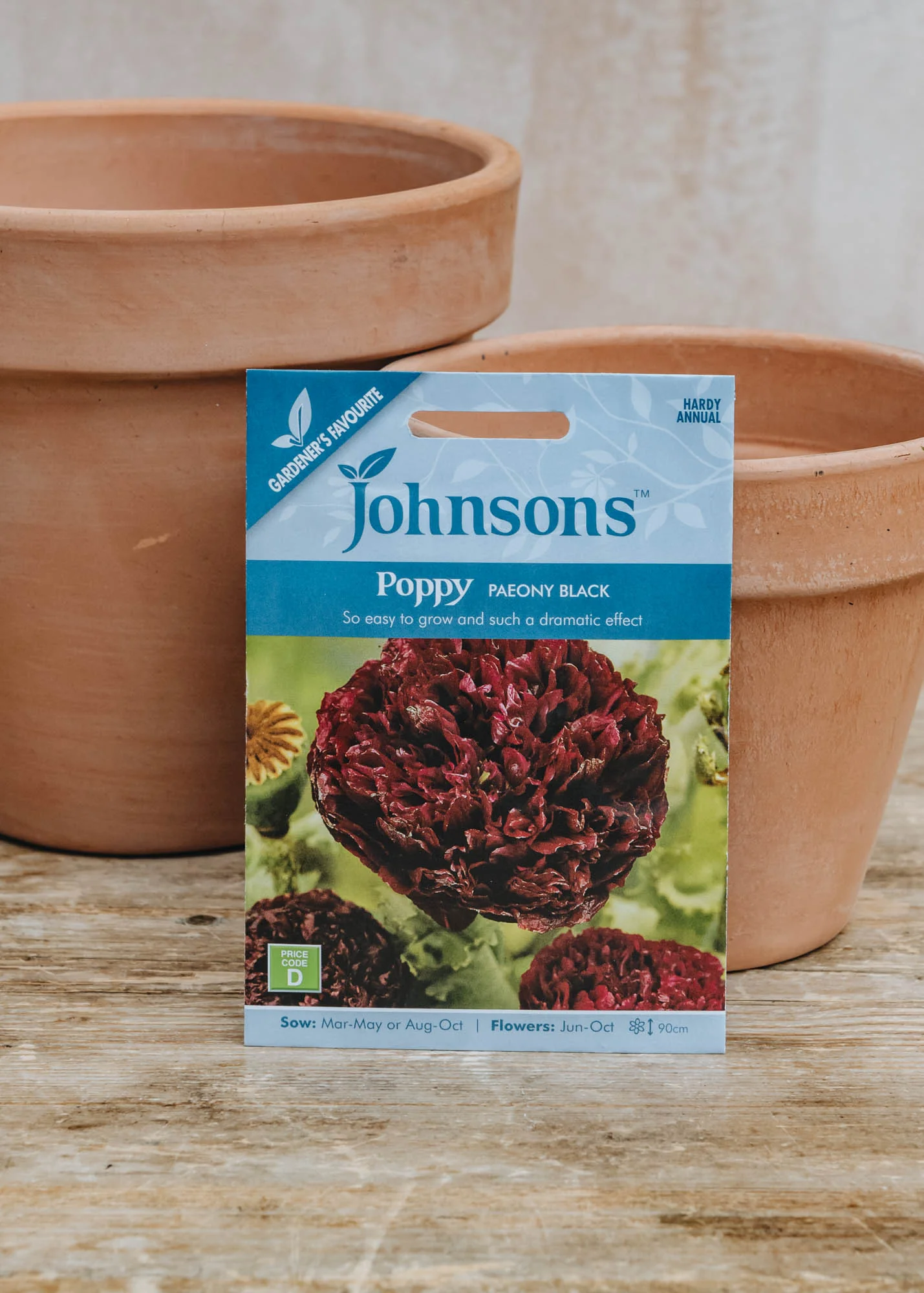 Poppy 'Paeony Black' Seeds