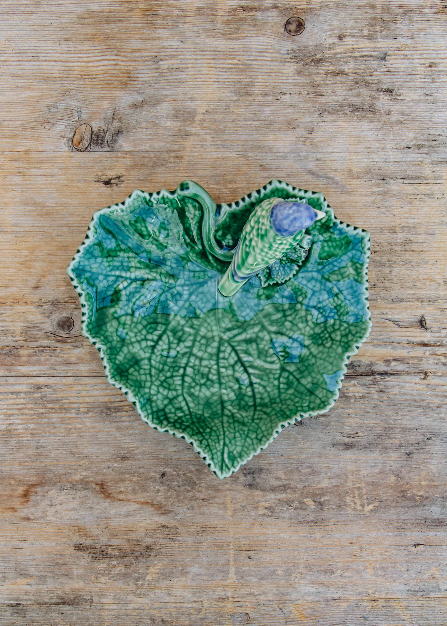 Ragwort Leaf with Blue Bird - Image 2