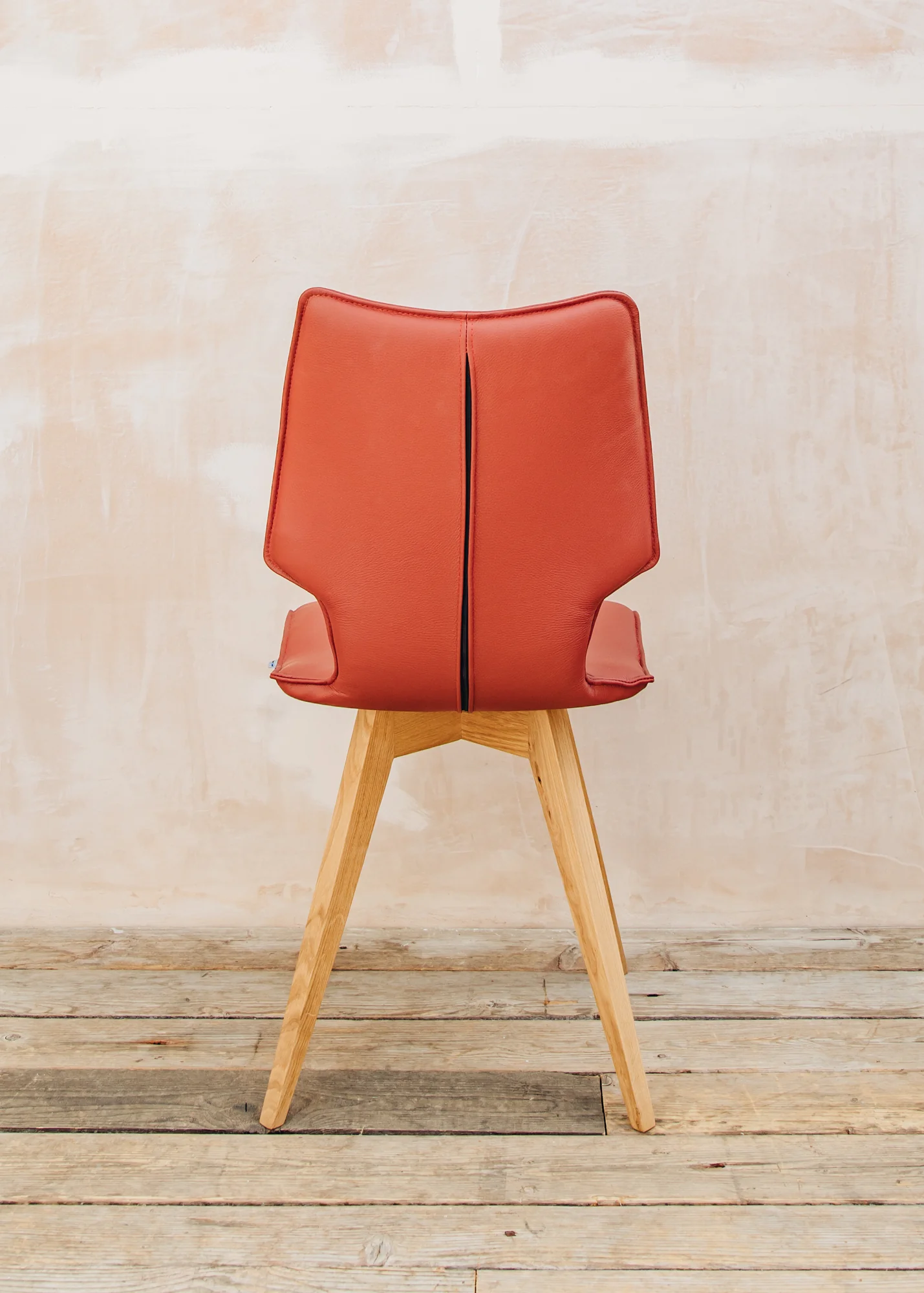 Clipper Dining Chair in Red Toledo Leather - Image 4