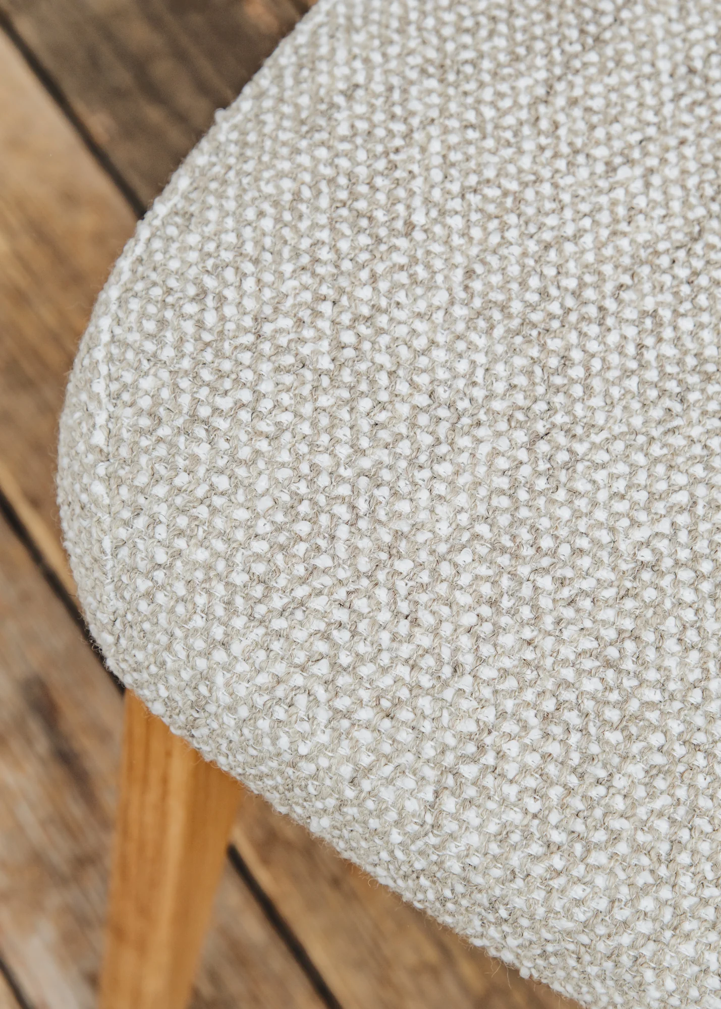 Toby Dining Chair in Cream 99 Monza Melange - Image 5