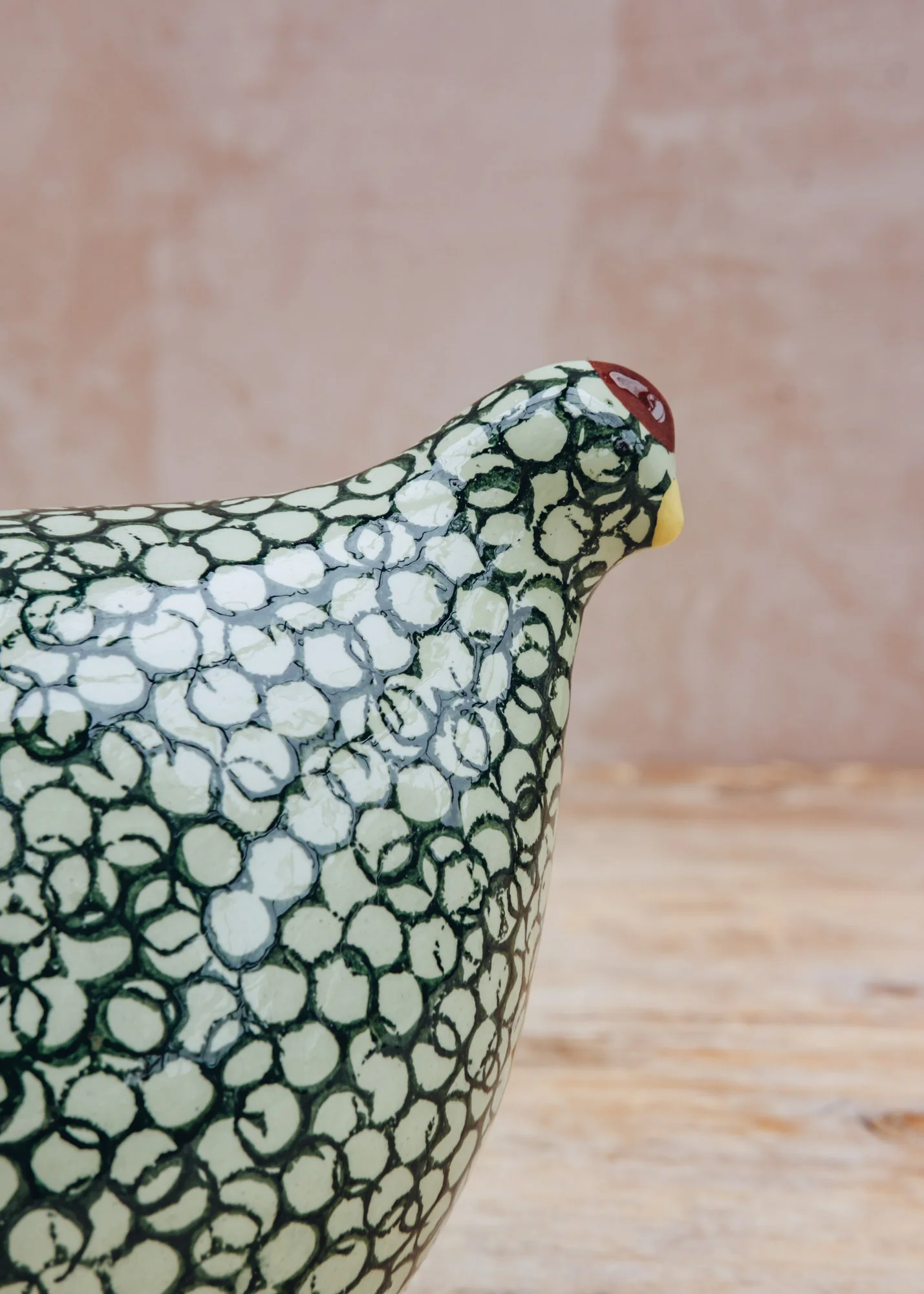 Ceramic Quail in Green Spotted Cobalt - Image 2