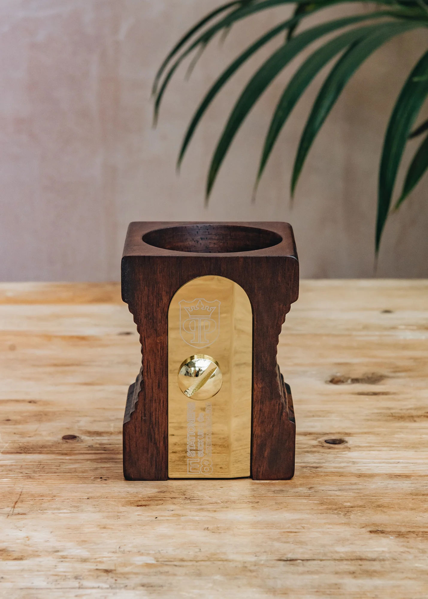 Sharpener Desk Tidy in Dark Wood
