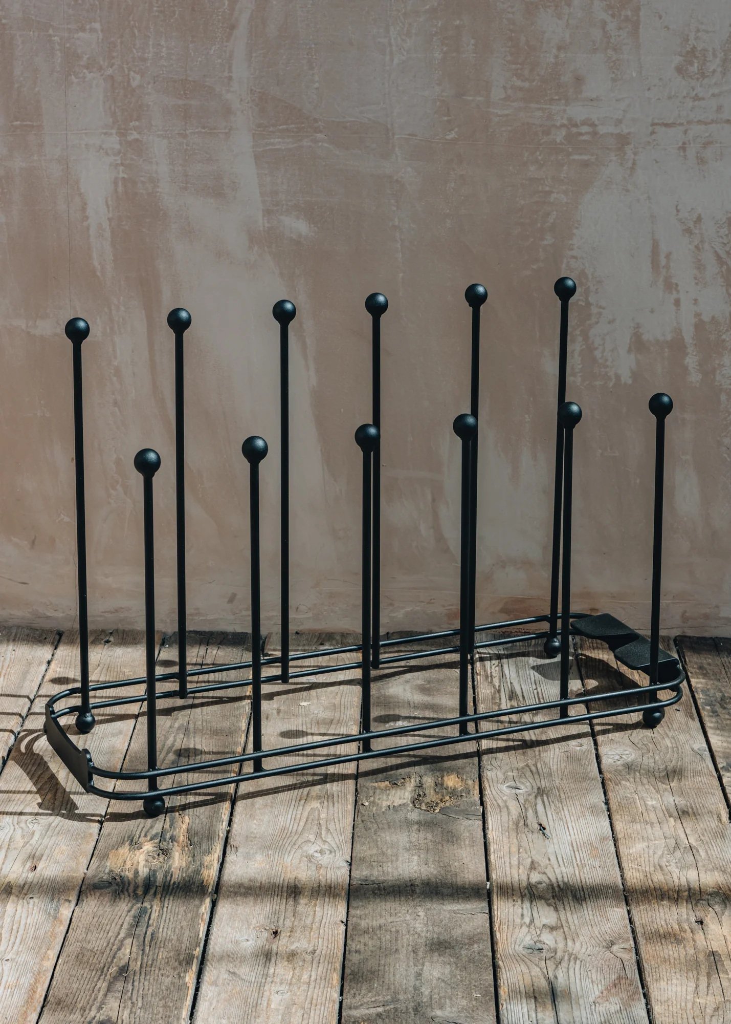 Six Pair Wellington Boot Stand in Black - Image 2