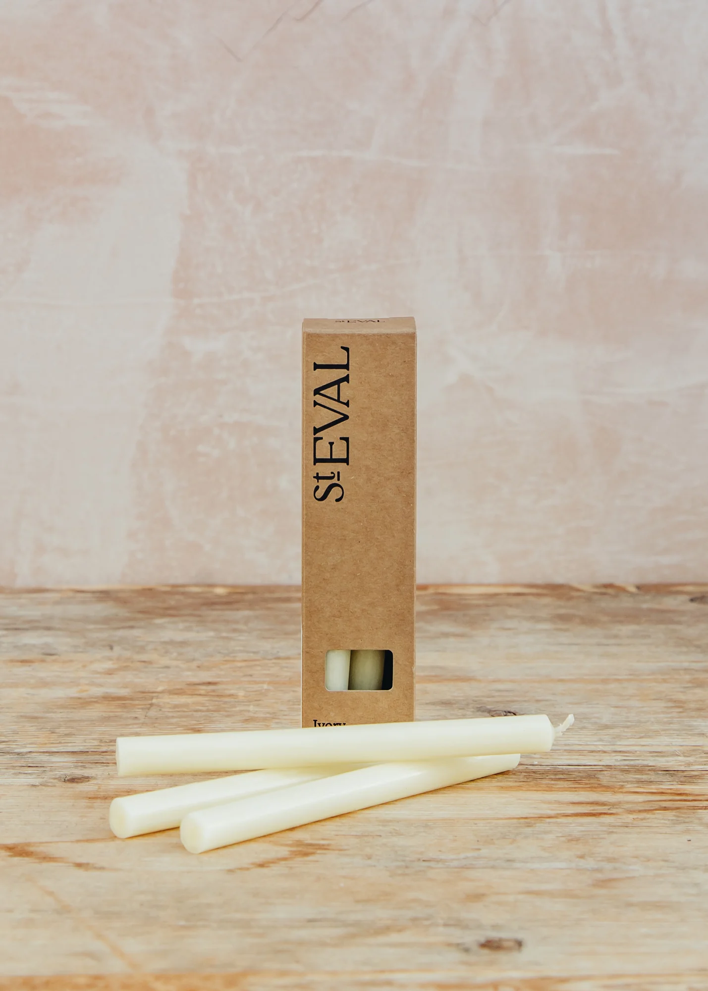 Miniature Dinner Candles in Ivory, pack of six
