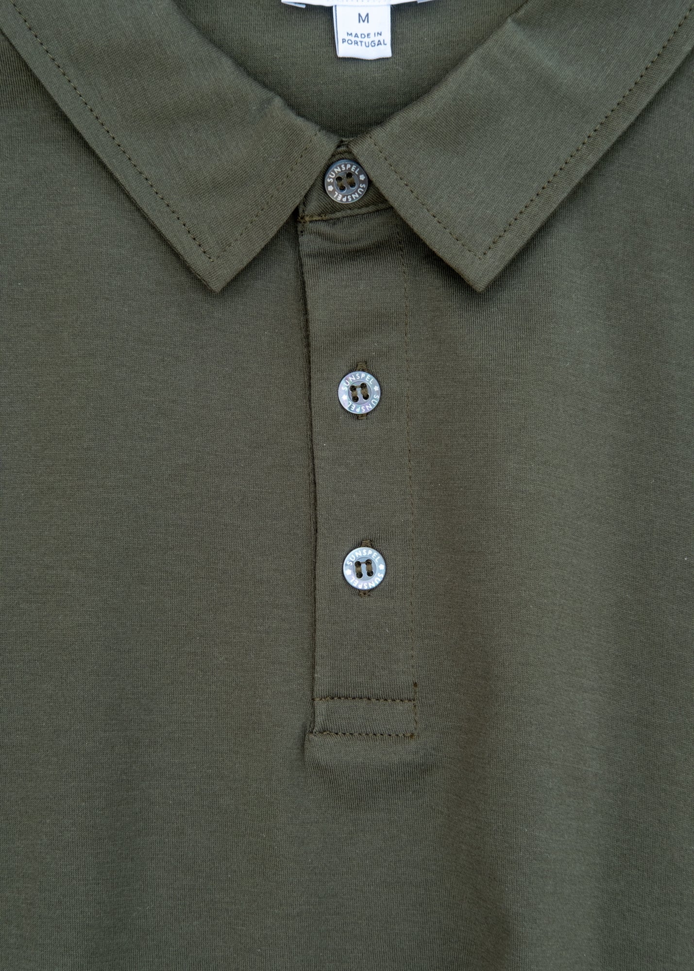 Classic Jersey Polo Shirt in Deep Olive - Image 3