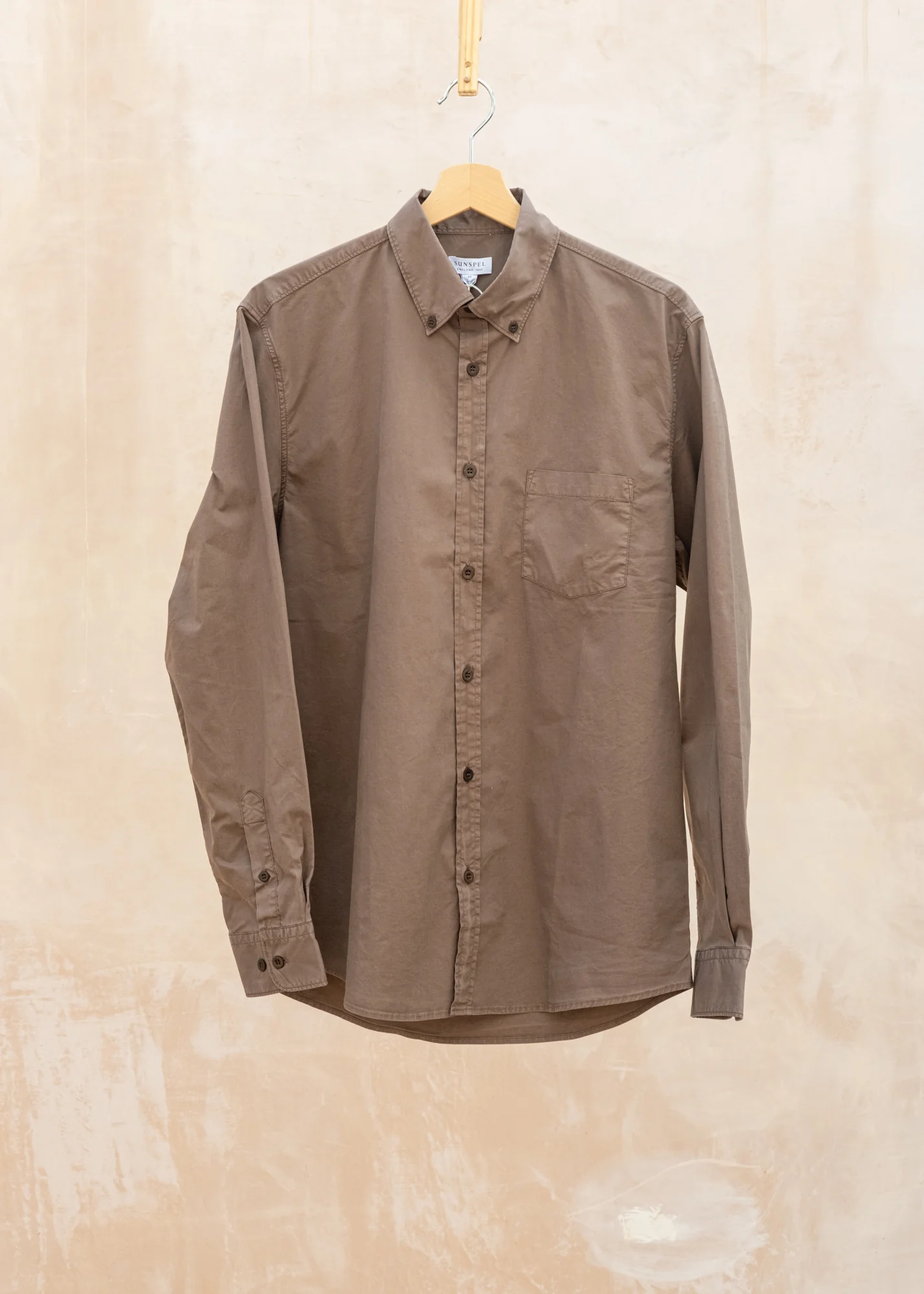 Button Down Poplin Shirt in Dark Cedar