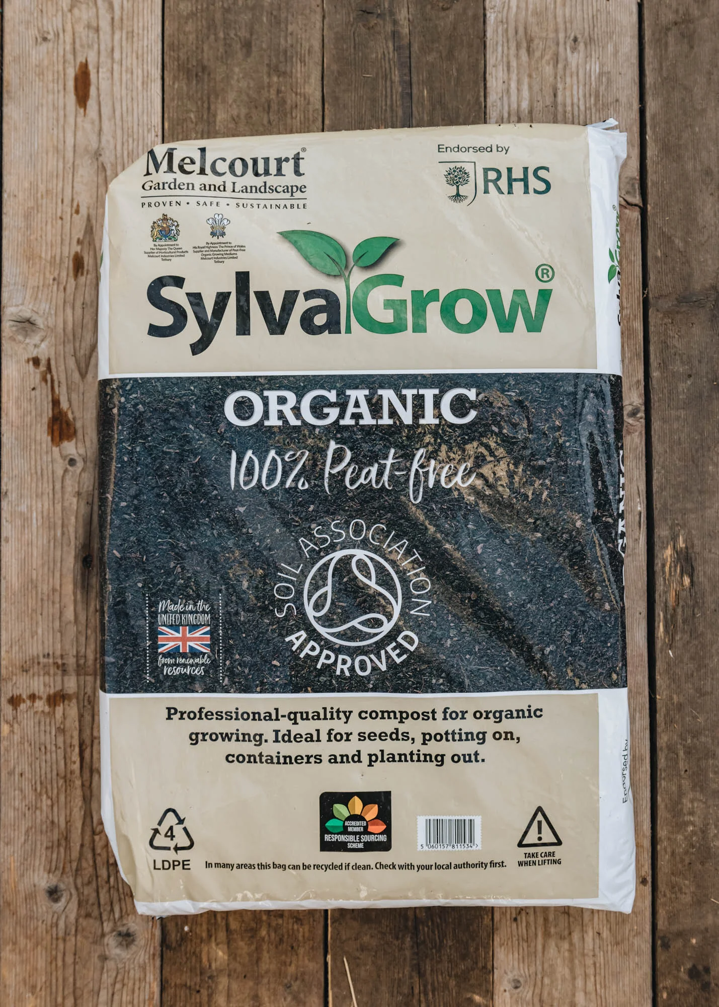 Sylvagrow Organic Peat-Free Compost, 40l