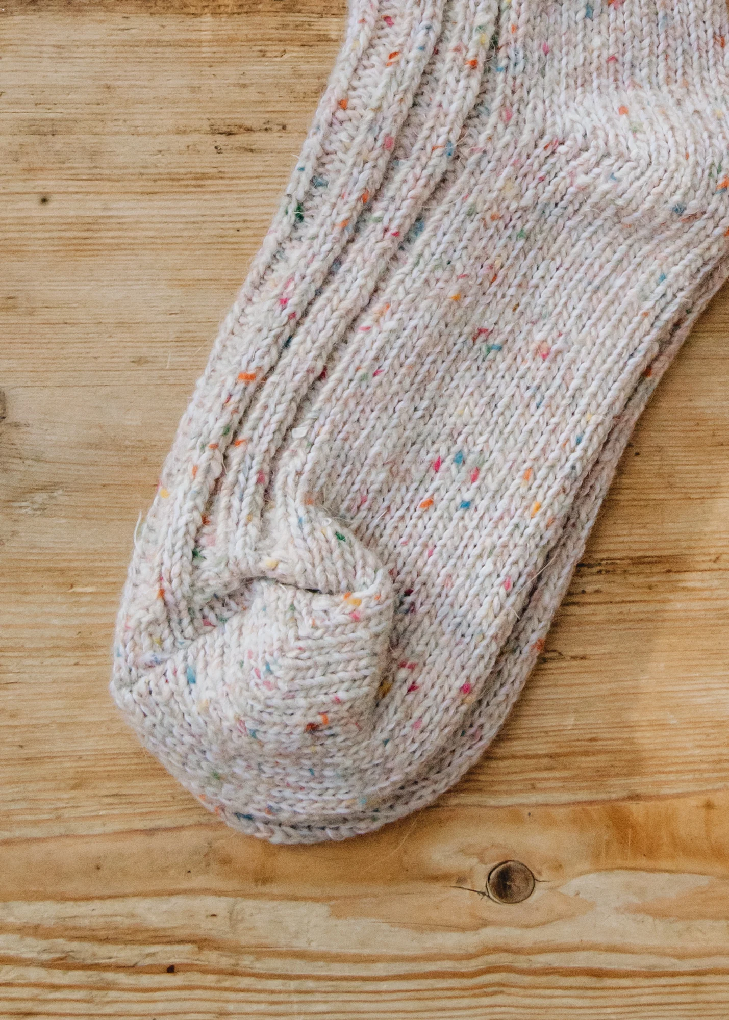 Traditional Socks in Natural Multi - Image 2