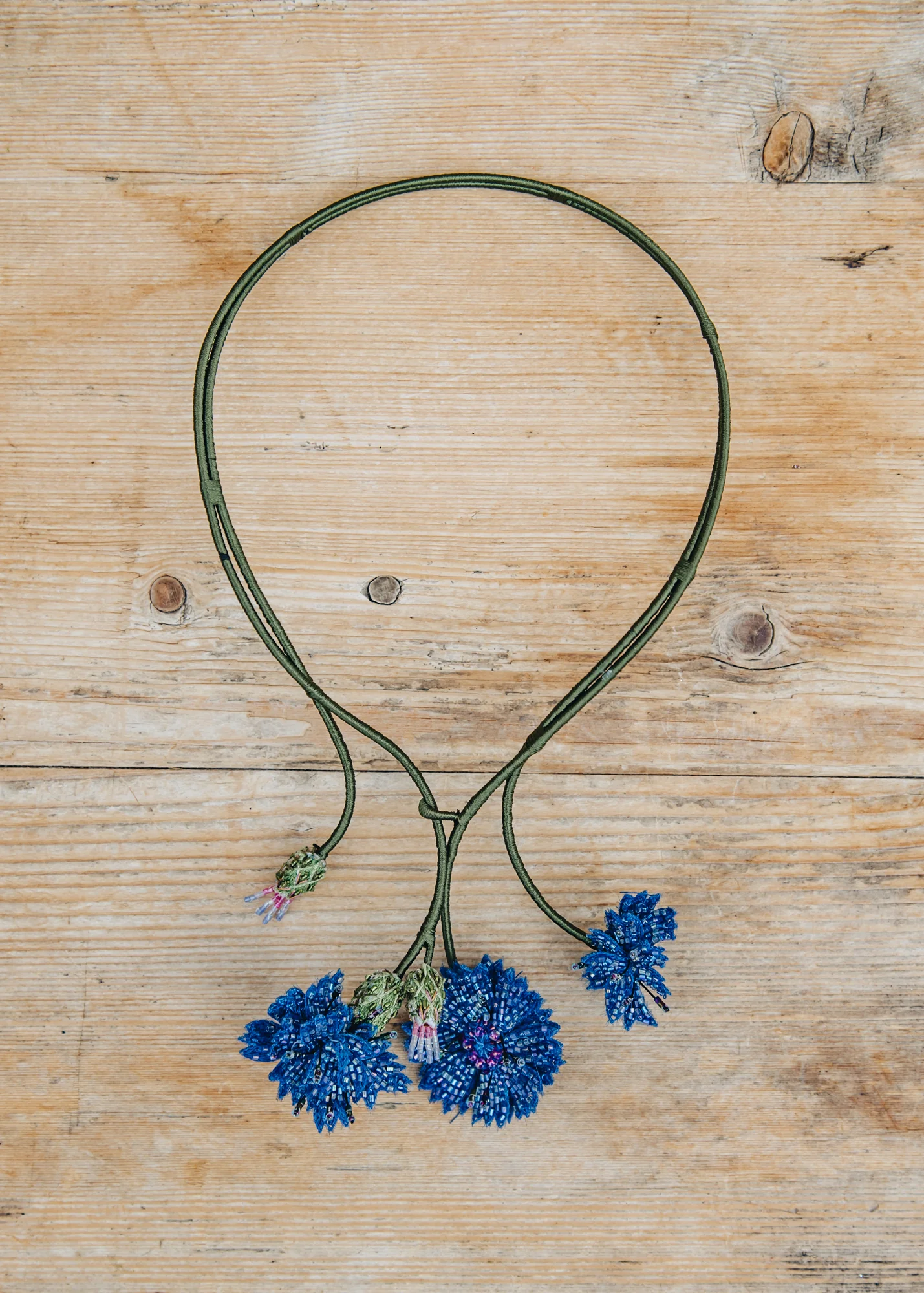 Blue Cornflower Necklace